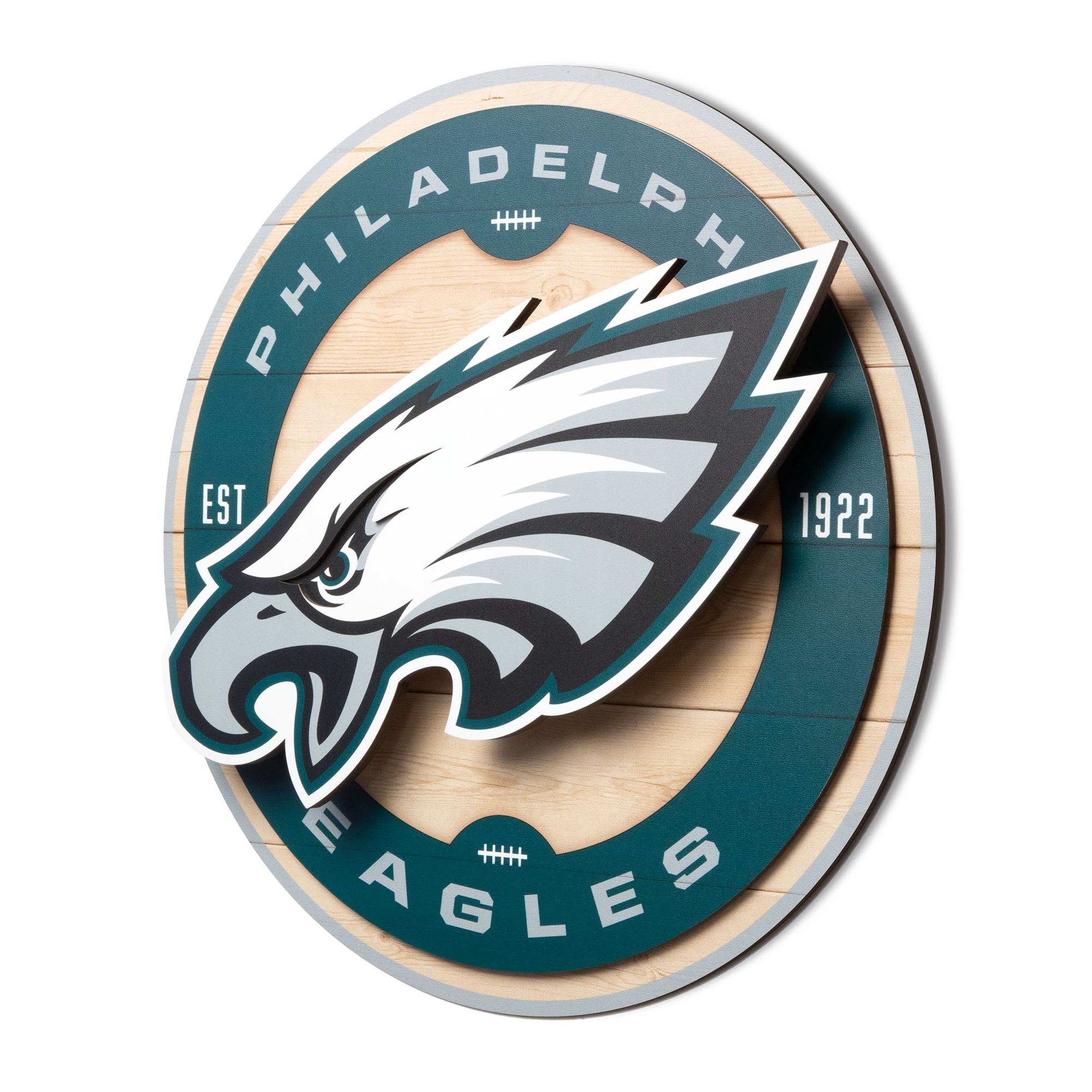IDNA Philadelphia Eagles 15" x 15" 3DX Logo Circle Backer Wall Art