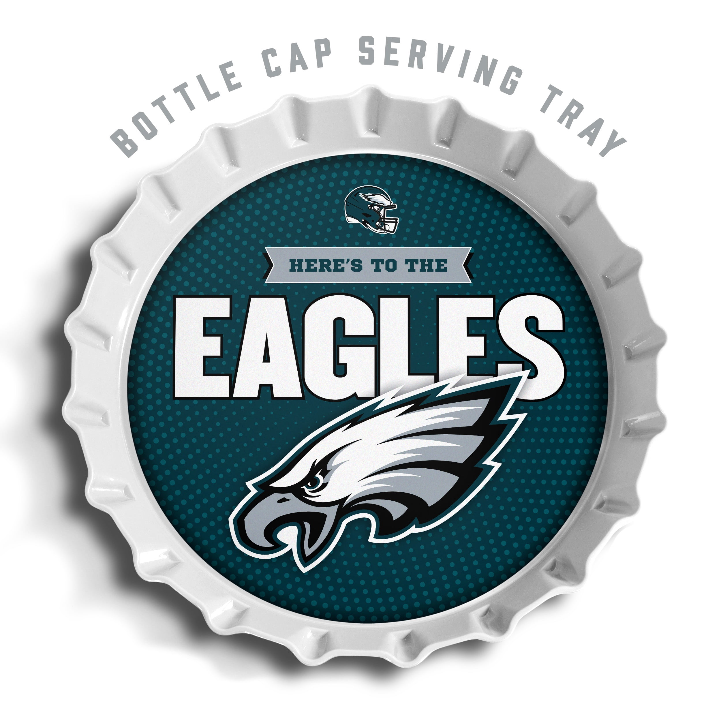 YouTheFan NFL Philadelphia Eagles Bottle Cap Serving Tray
