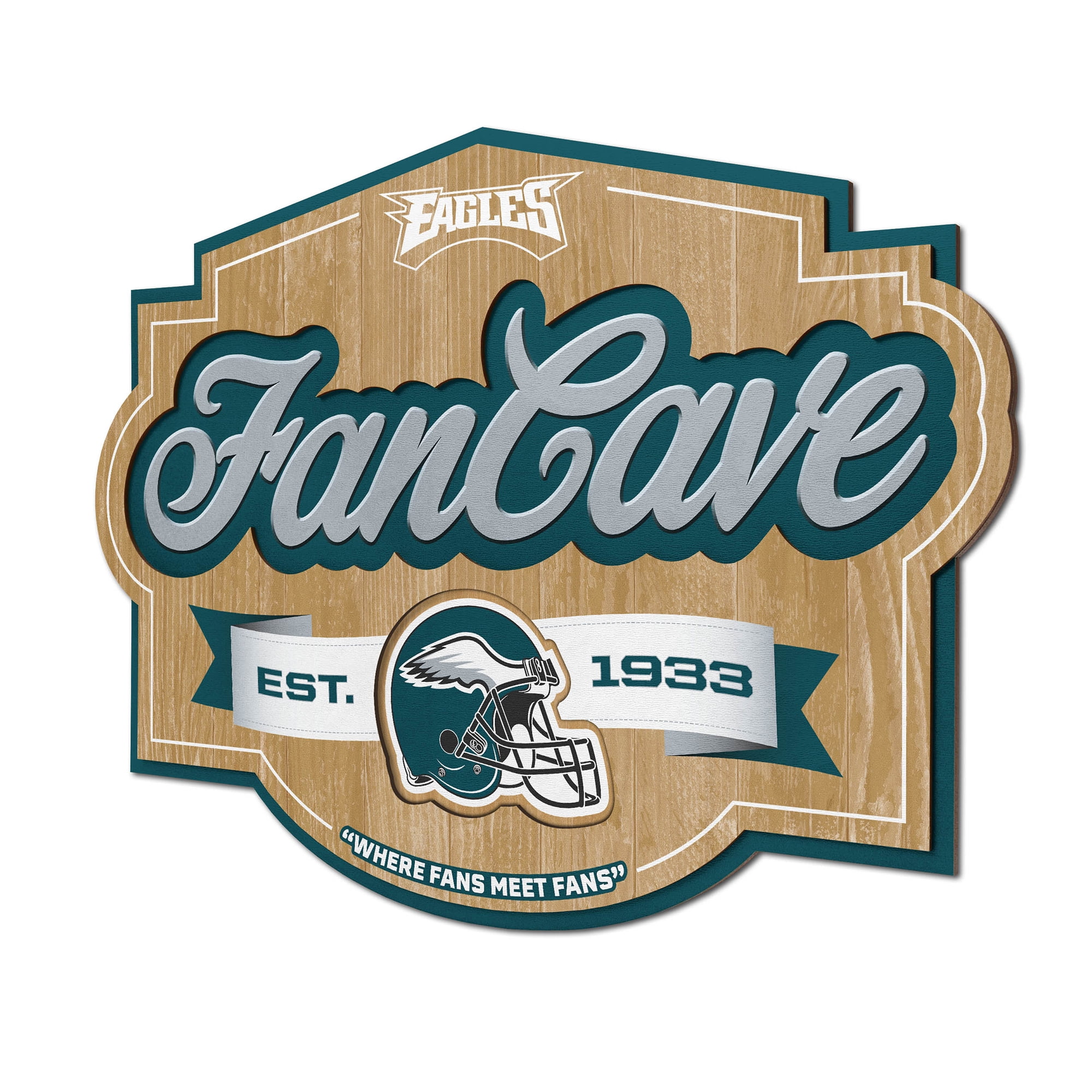 IDNA Philadelphia Eagles 12.5" x 17" Fan Cave Sign