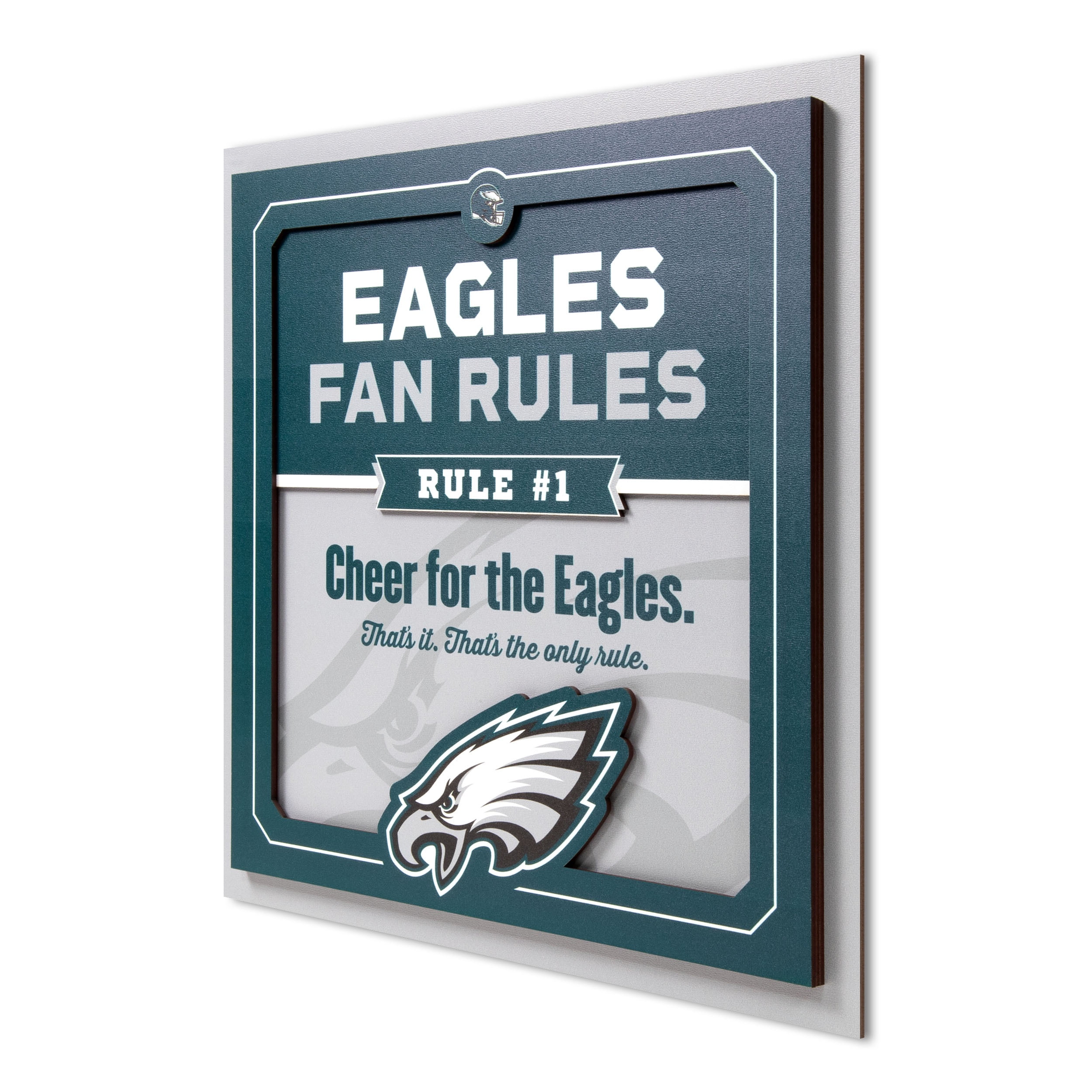 YouTheFan NFL Philadelphia Eagles Fan Rules 3D Wall Art