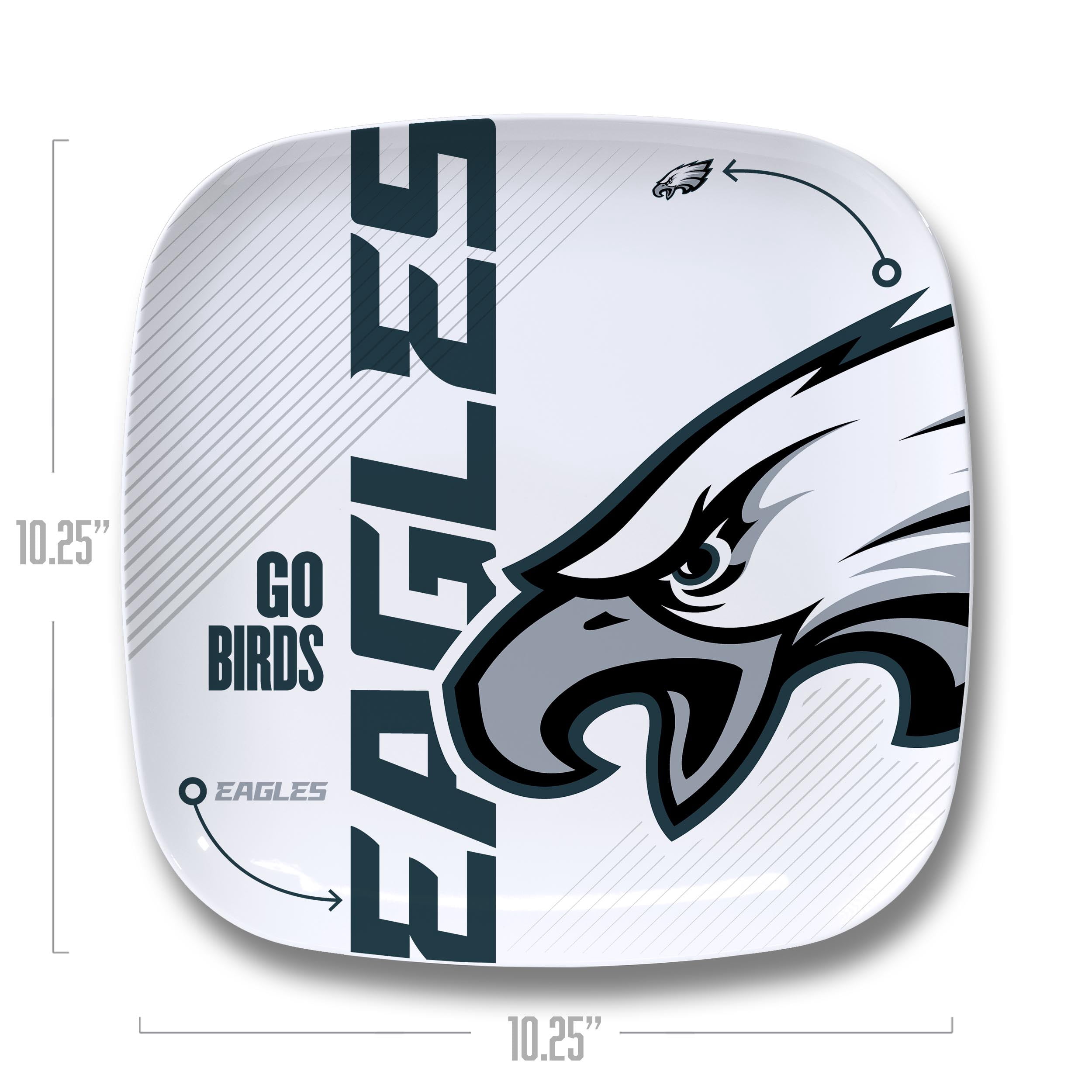 YouTheFan NFL Philadelphia Eagles Large Party Plate