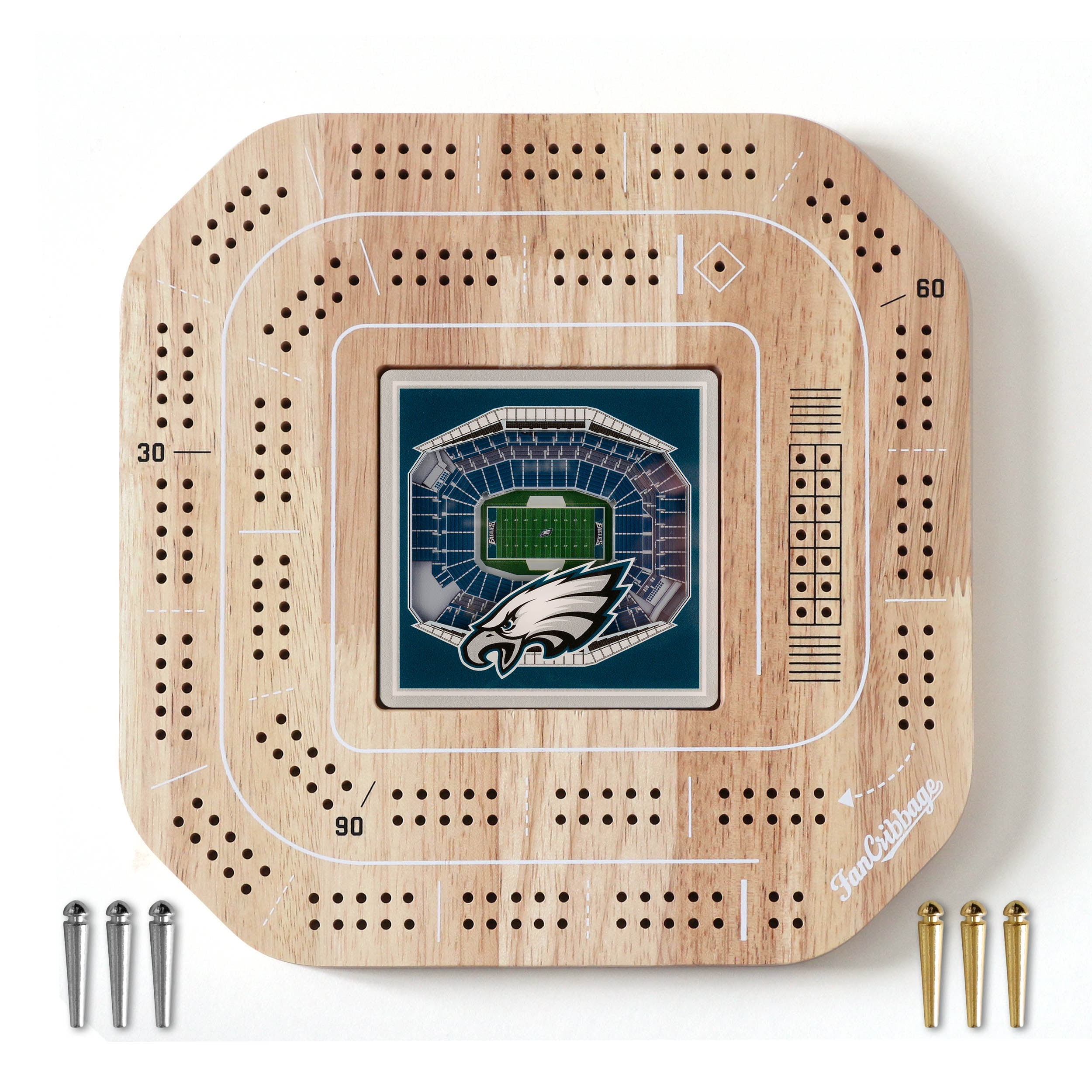 YouTheFan NFL Philadelphia Eagles Stadiumview Cribbage