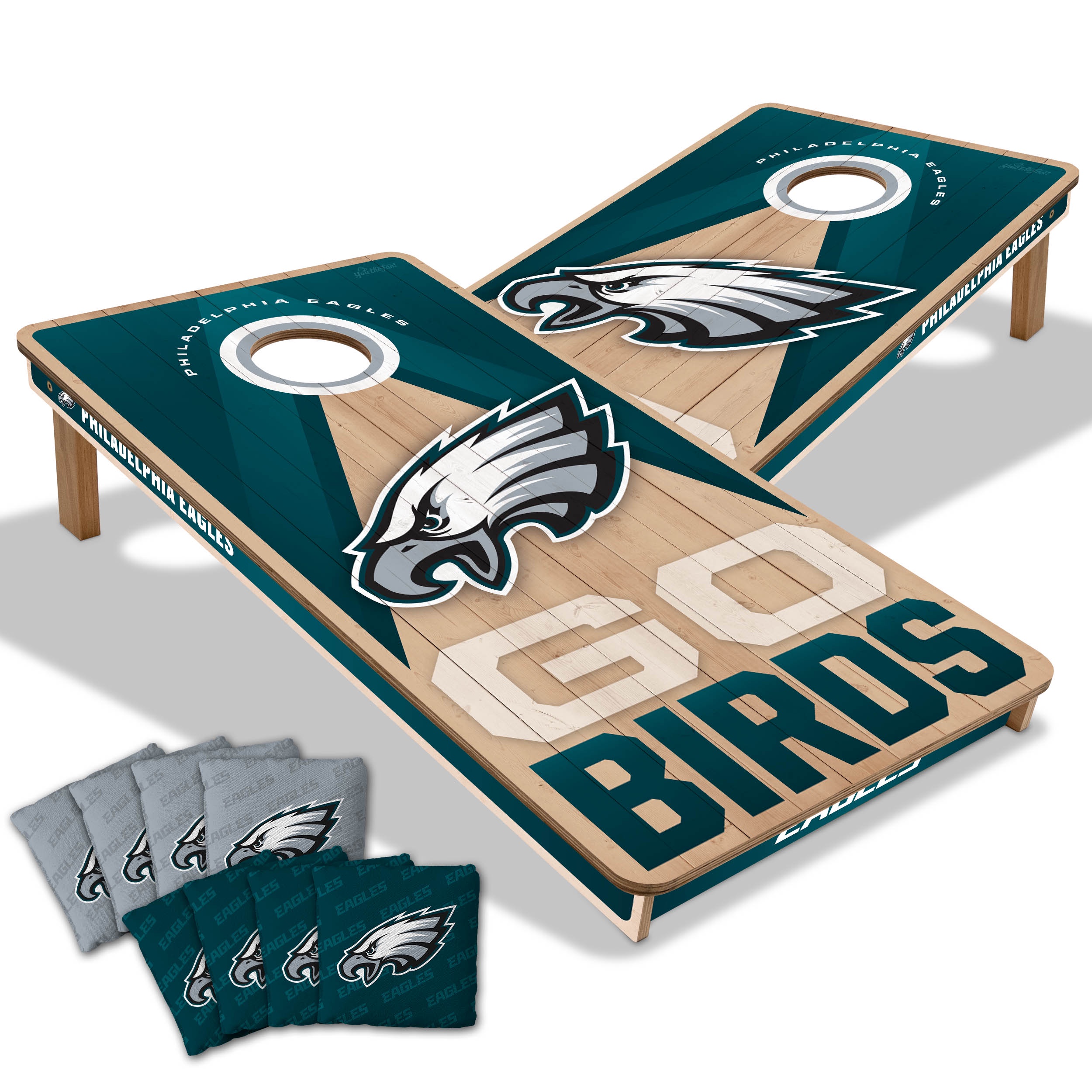 YouTheFan NFL Philadelphia Eagles 2x4 Slogan Series Cornhole