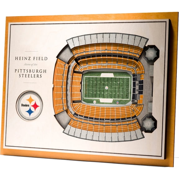 Pittsburgh Steelers 17'' x 13'' 5-Layer StadiumViews 3D Wall Art