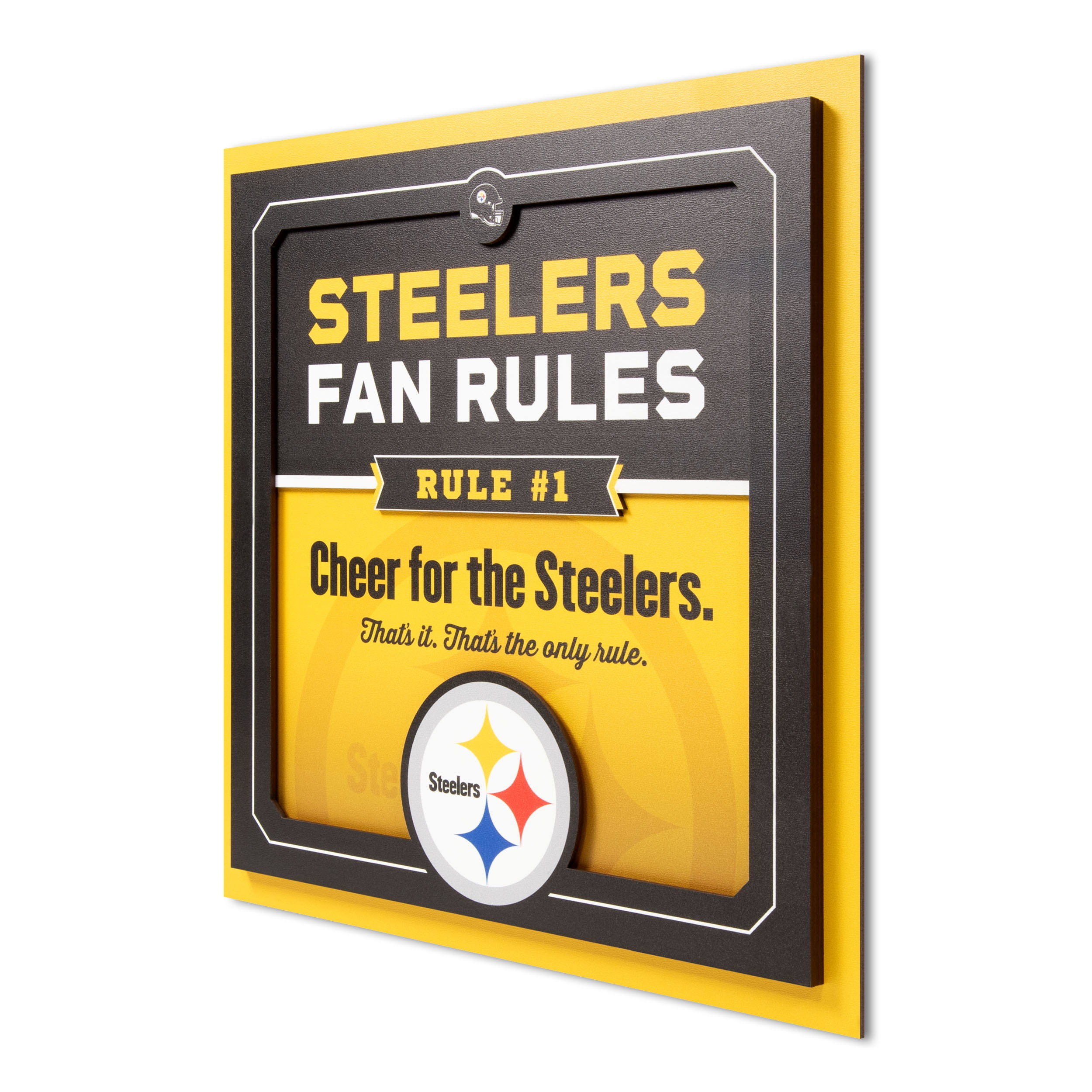 YouTheFan NFL Pittsburgh Steelers Fan Rules 3D Wall Art