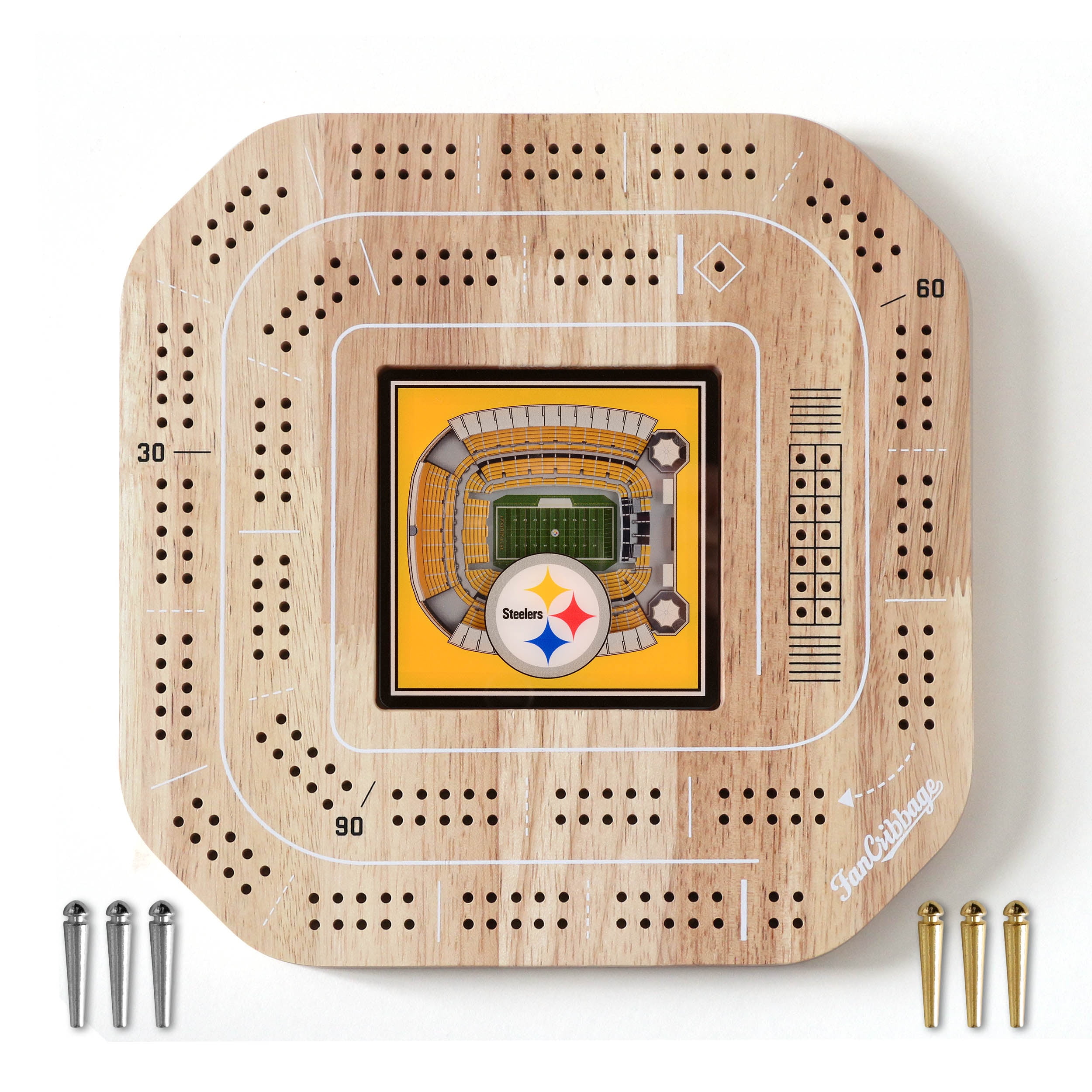 YouTheFan NFL Pittsburgh Steelers Stadiumview Cribbage