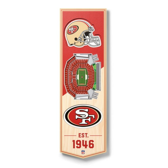 49ers 6'' x 19'' 3D StadiumView Banner