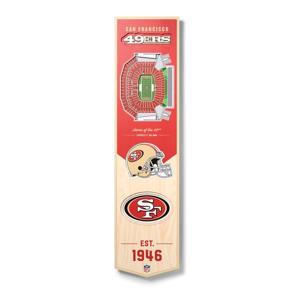 49ers 8'' x 32'' 3D StadiumView Banner