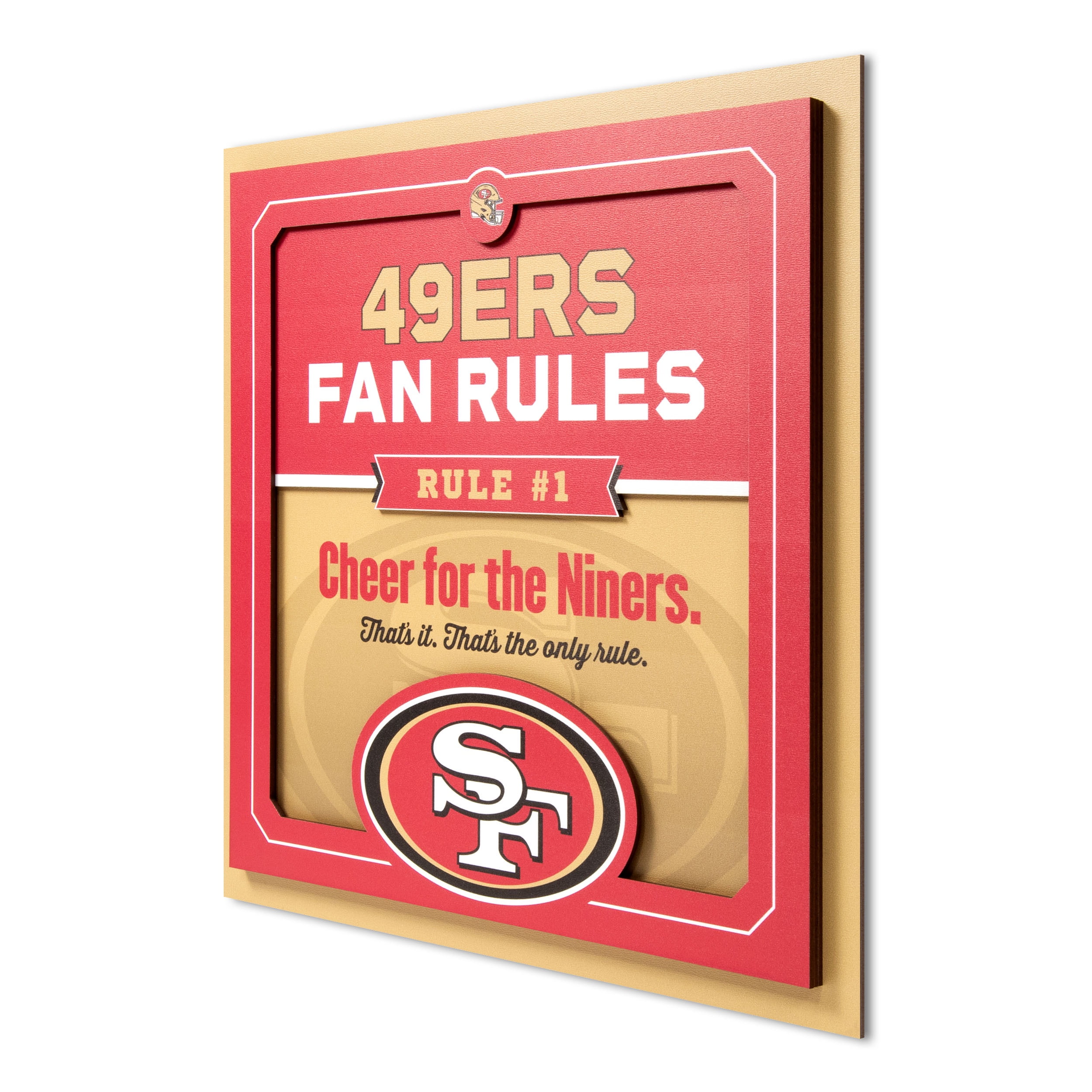 YouTheFan NFL San Francisco 49ers Fan Rules 3D Wall Art