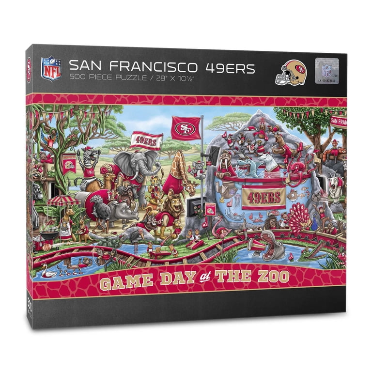 San Francisco 49ers Game Day at the Zoo 500 pc Puzzle Cheering
