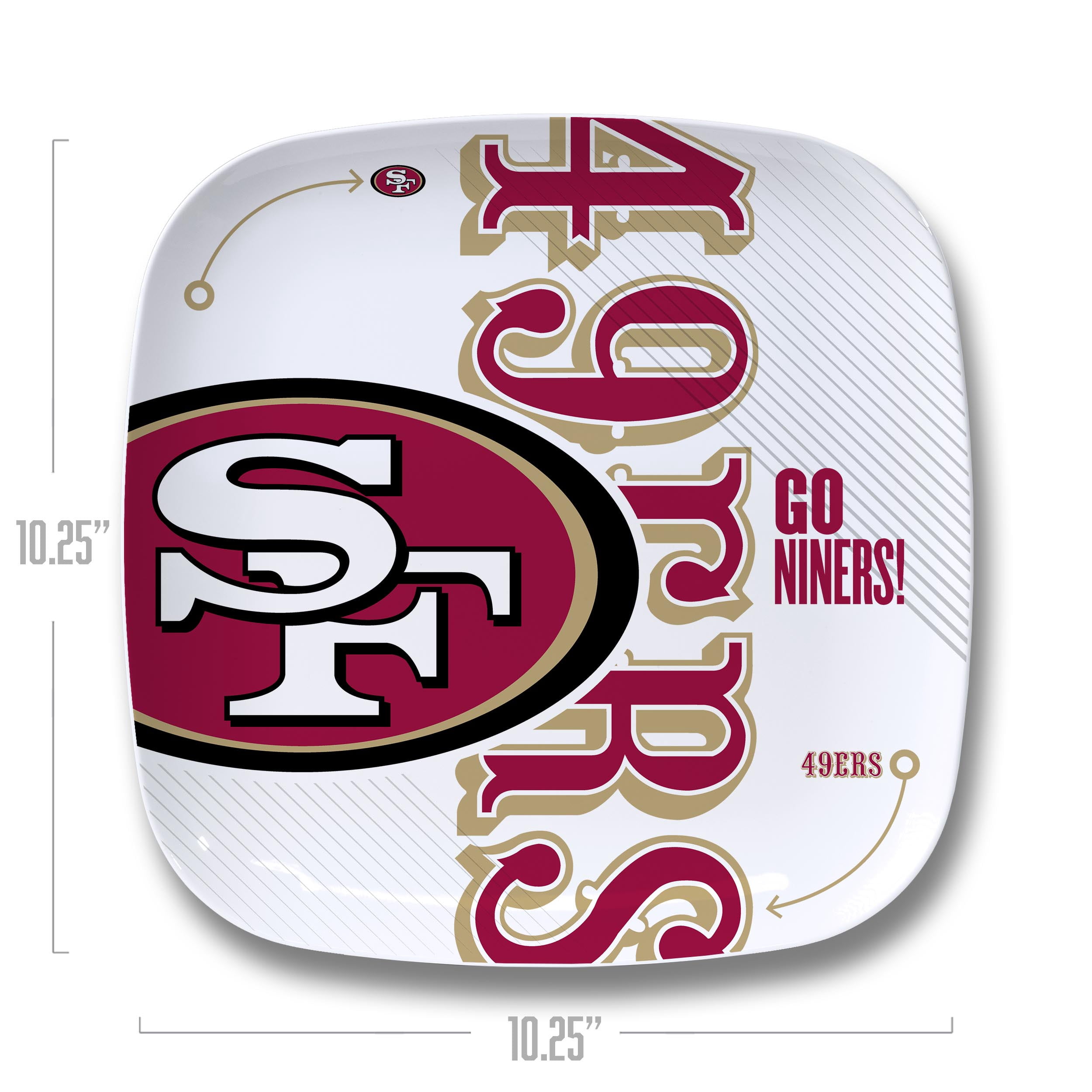 YouTheFan NFL San Francisco 49ers Large Party Plate