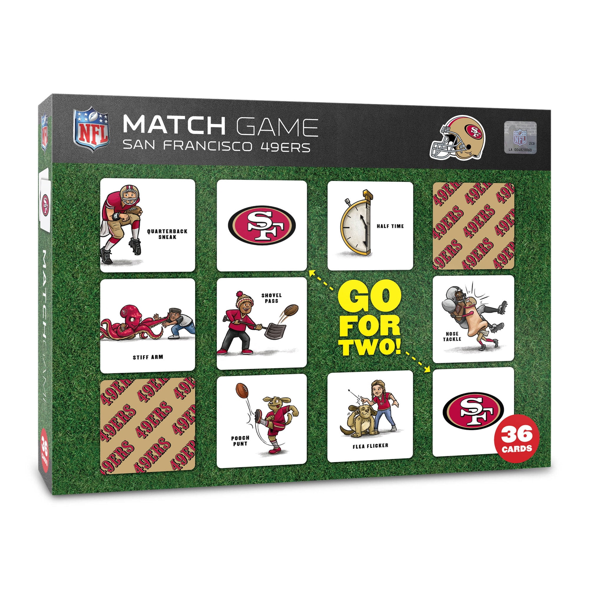 Produktbild von YouTheFan 3D-Logo Untersetzer – San Francisco 49ers – Offiziell Lizenziert, In Teamfarben, 2er-Set, Rutschfest