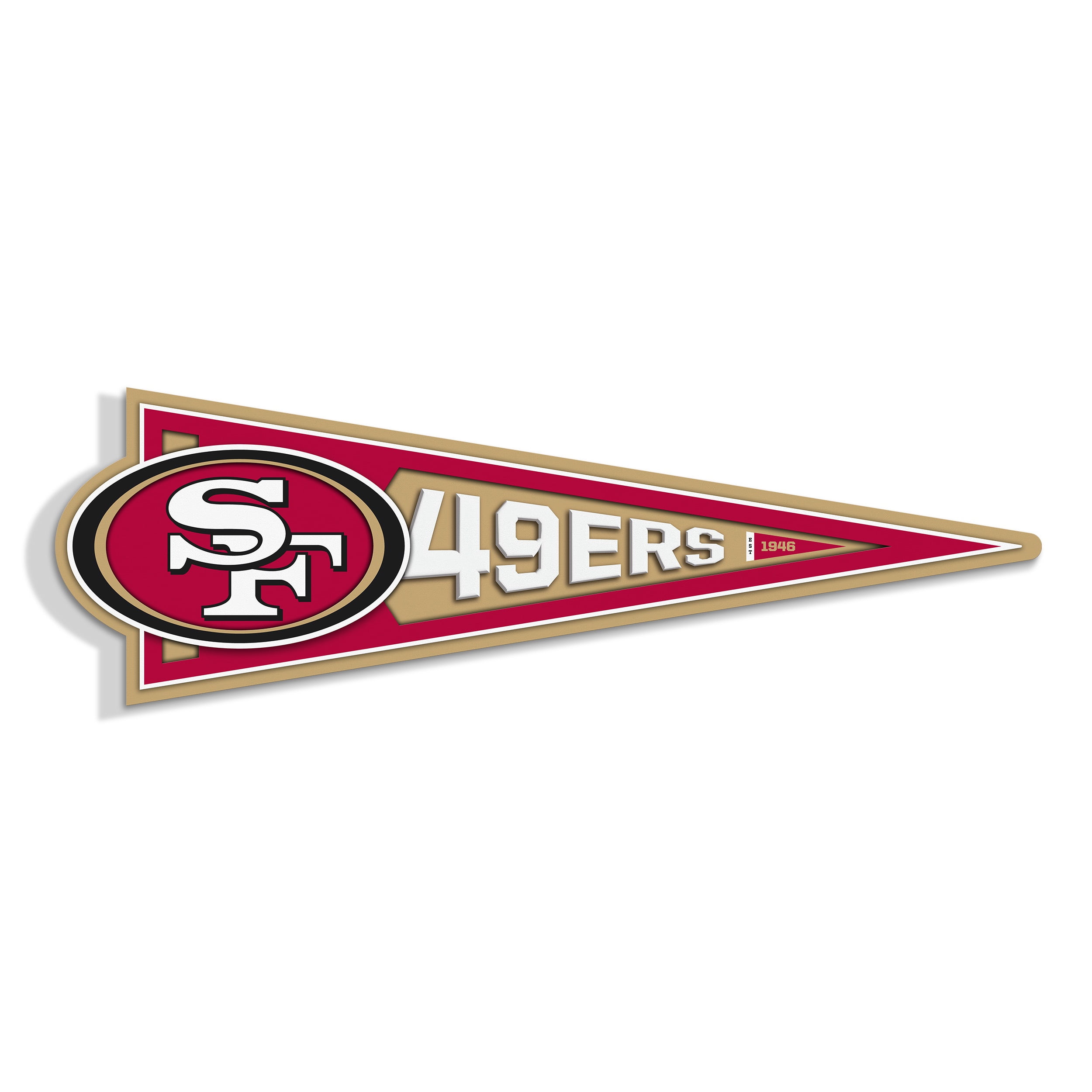 YouTheFan NFL San Francisco 49ers Pennant Sign