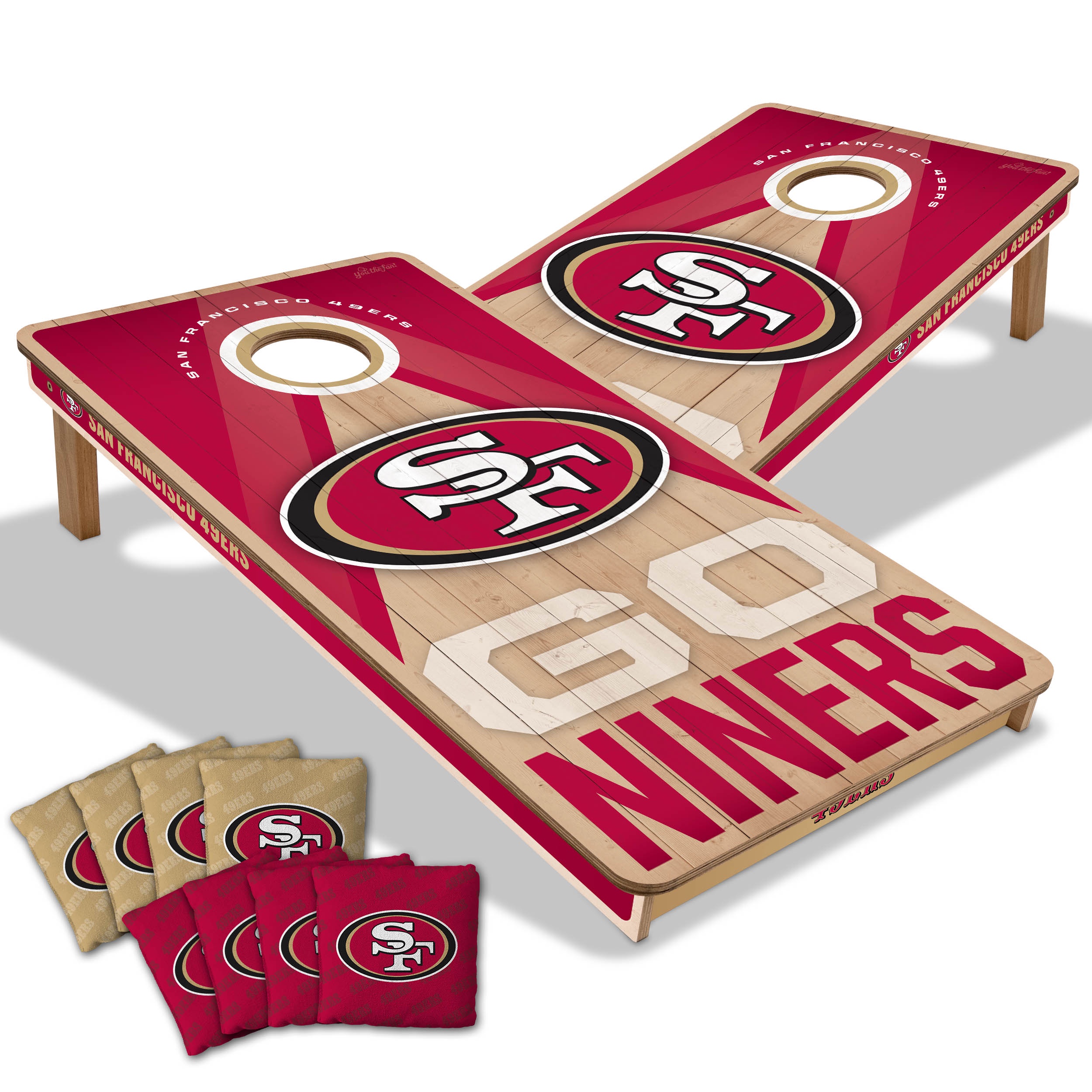 YouTheFan NFL San Francisco 49ers 2x4 Slogan Series Cornhole