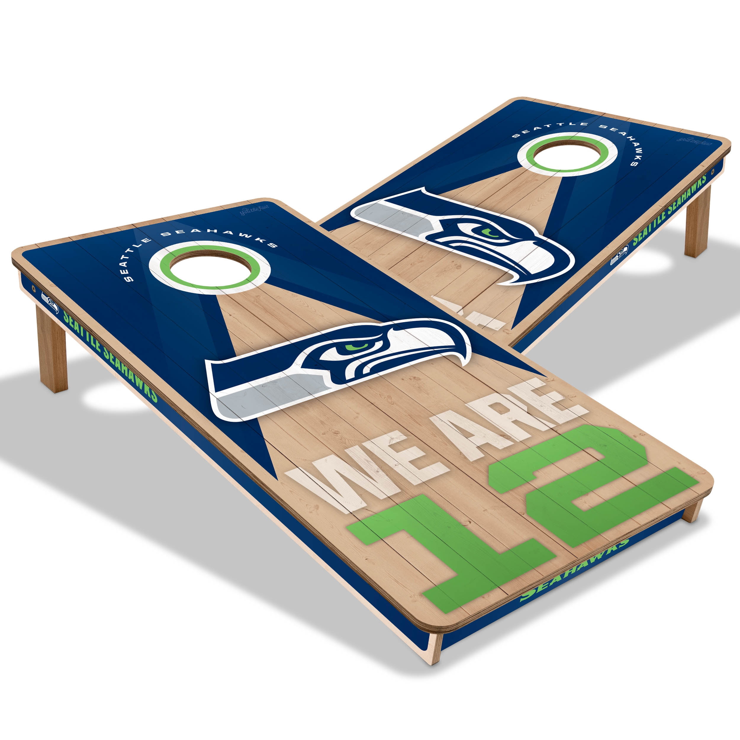YouTheFan NFL Seattle Seahawks 2X4 Slogan Series Cornhole NO BAGS