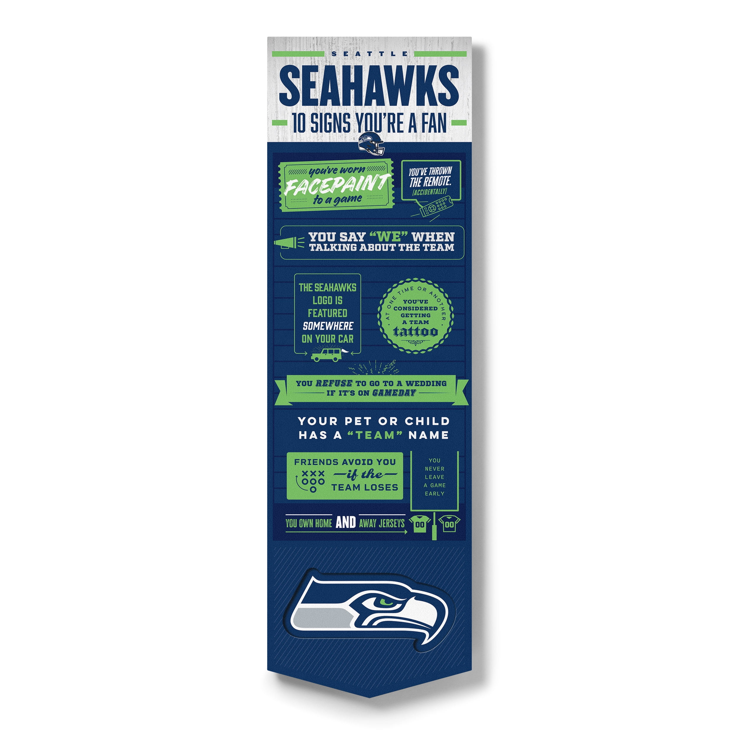 YouTheFan NFL Seattle Seahawks 3D Top 10 Wall Art