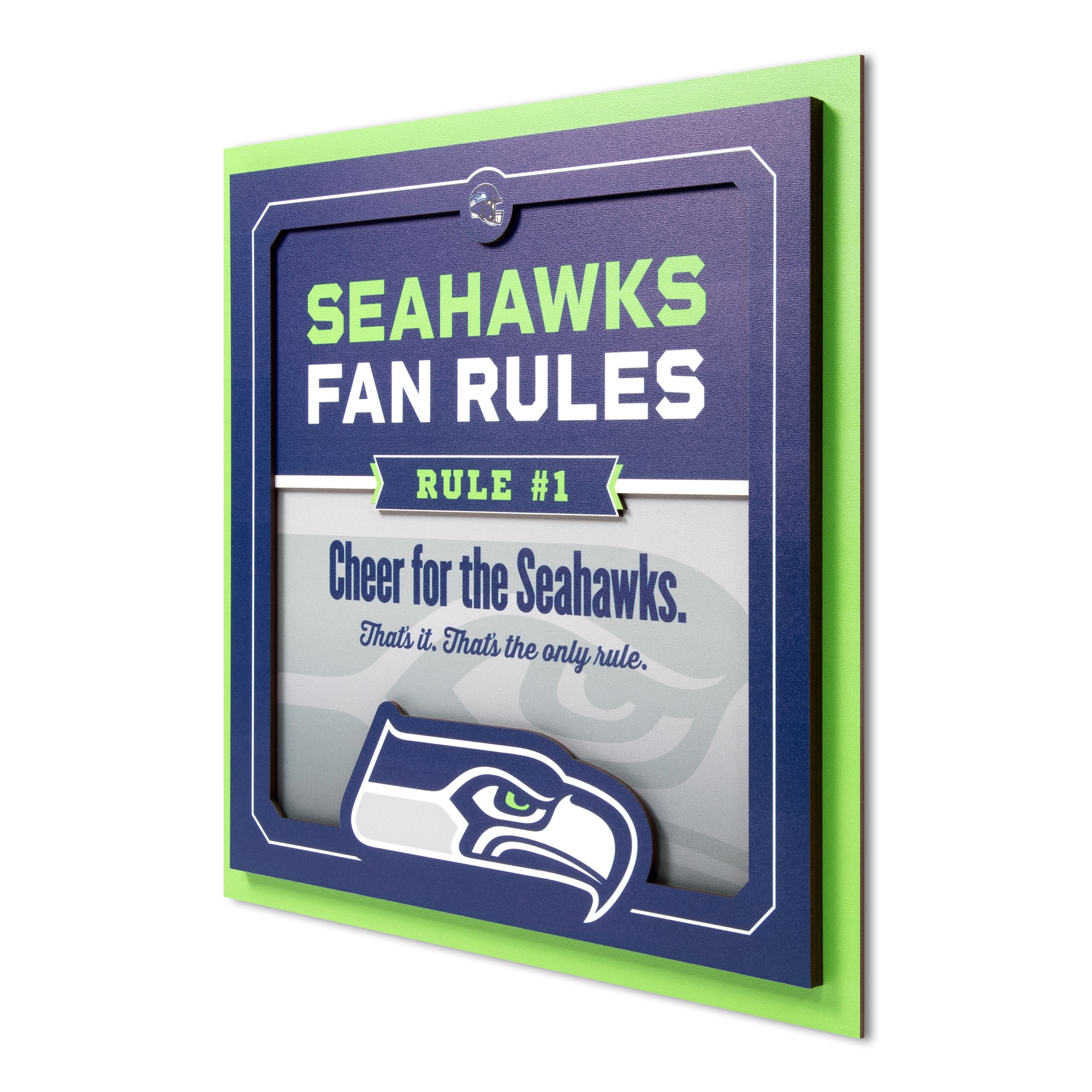 YouTheFan NFL Seattle Seahawks Fan Rules 3D Wall Art