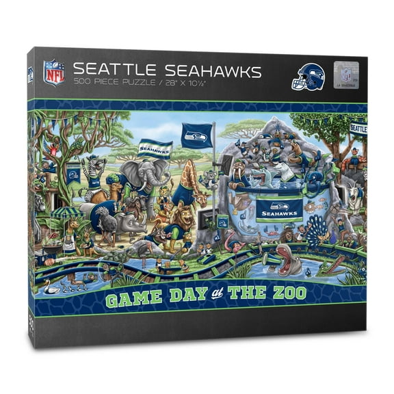 YouTheFan NFL Seattle Seahawks Game Day at the Zoo - 500 pc Puzzle
