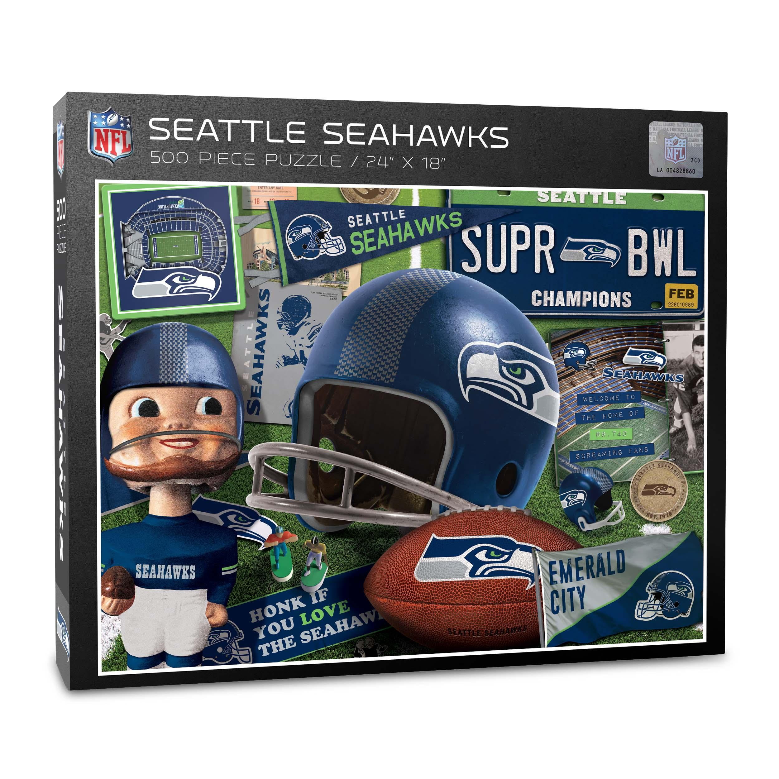 YouTheFan NFL Seattle Seahawks Retro Series Puzzle – 500 PC