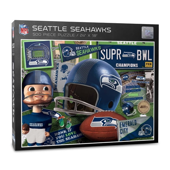 YouTheFan NFL Seattle Seahawks Retro Series Puzzle – 500 PC