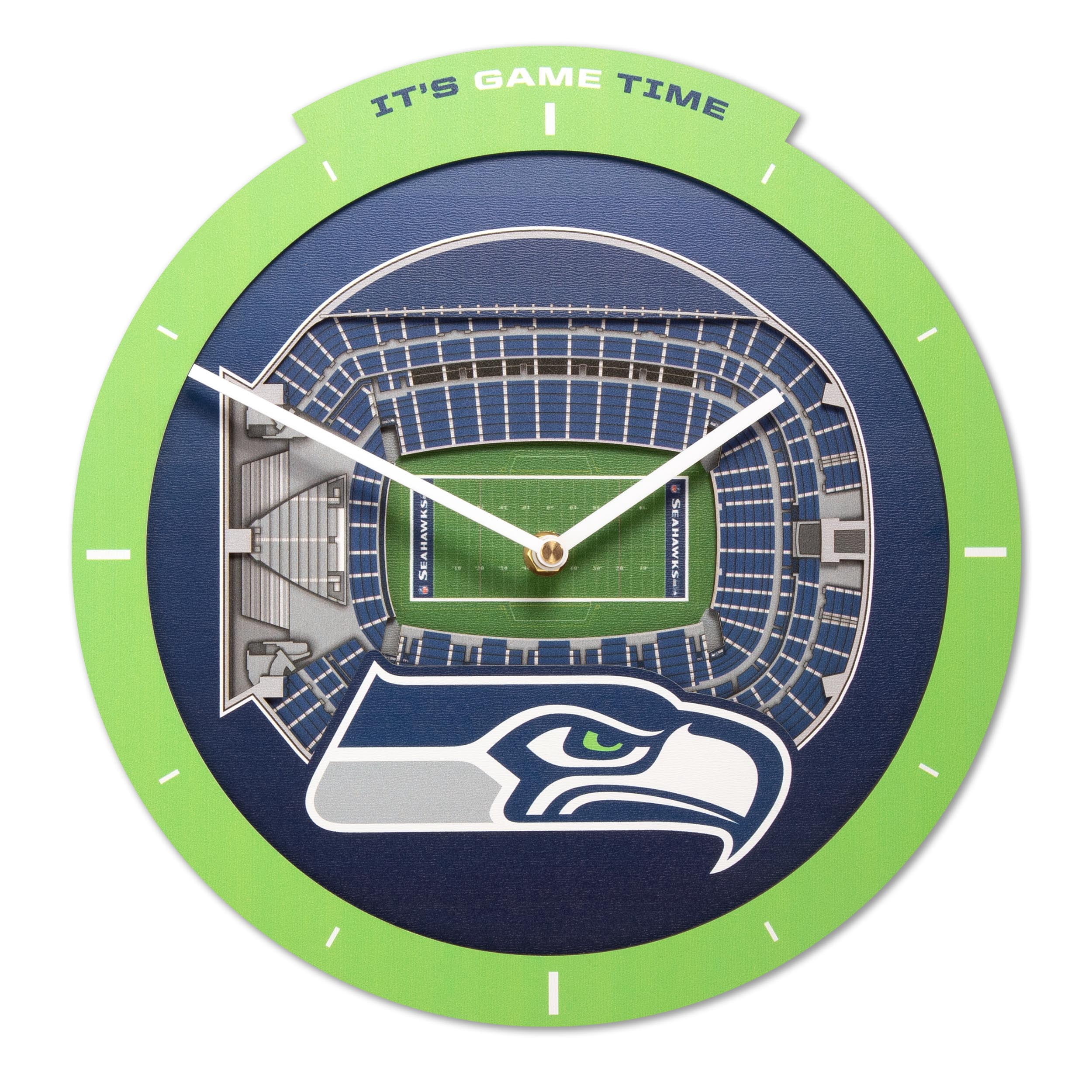YouTheFan NFL Seattle Seahawks Stadiumview 3D Wall Clock