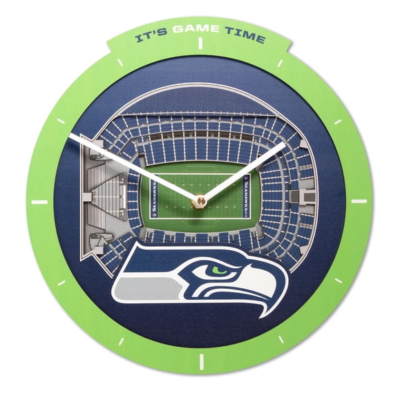 YouTheFan NFL Seattle Seahawks Stadiumview 3D Wall Clock