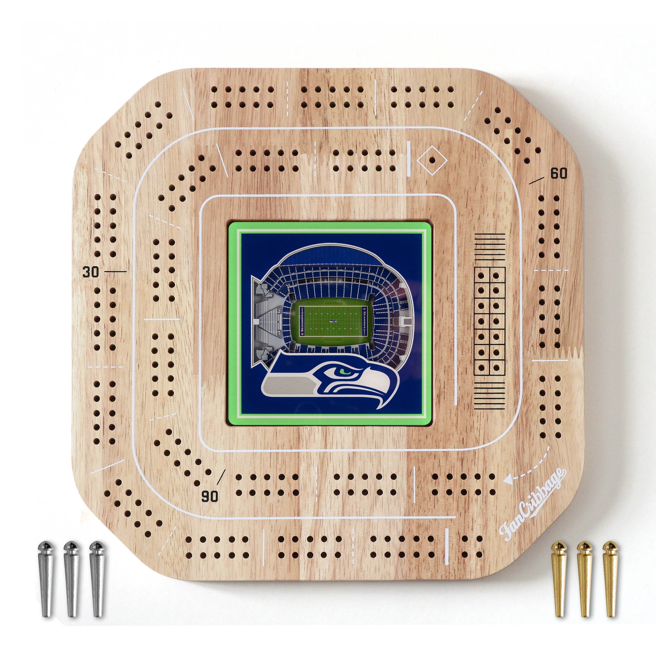 YouTheFan NFL Seattle Seahawks Stadiumview Cribbage