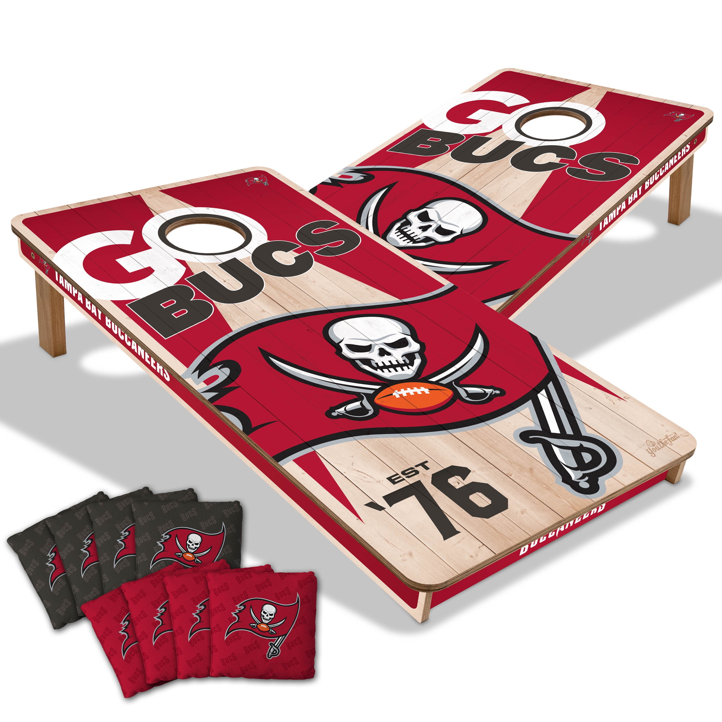 Tampa Bay Buccaneers 2' x 4' Regulation Cornhole Game Set with