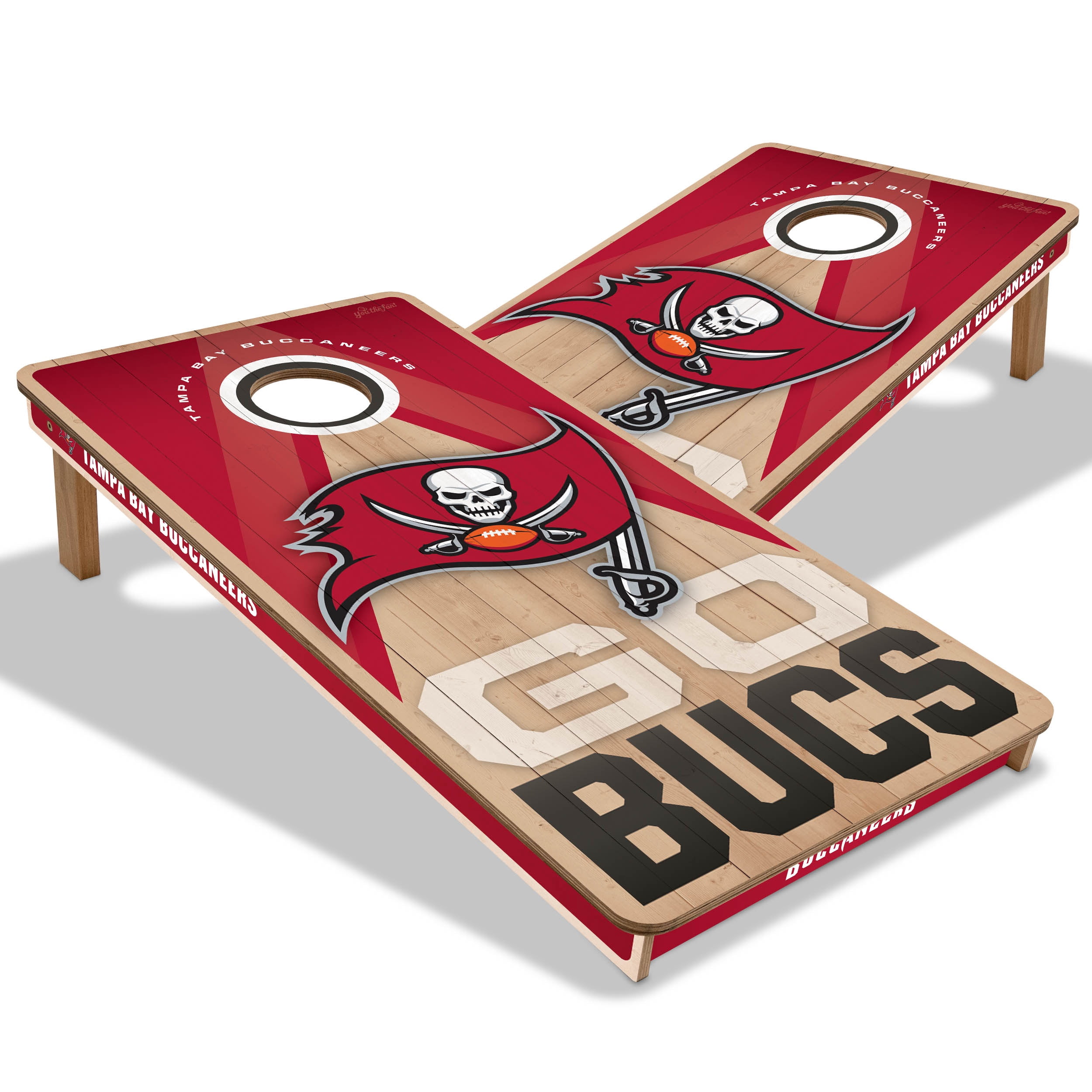 YouTheFan NFL Tampa Bay Buccaneers 2x4 Slogan Series Cornhole NO BAGS
