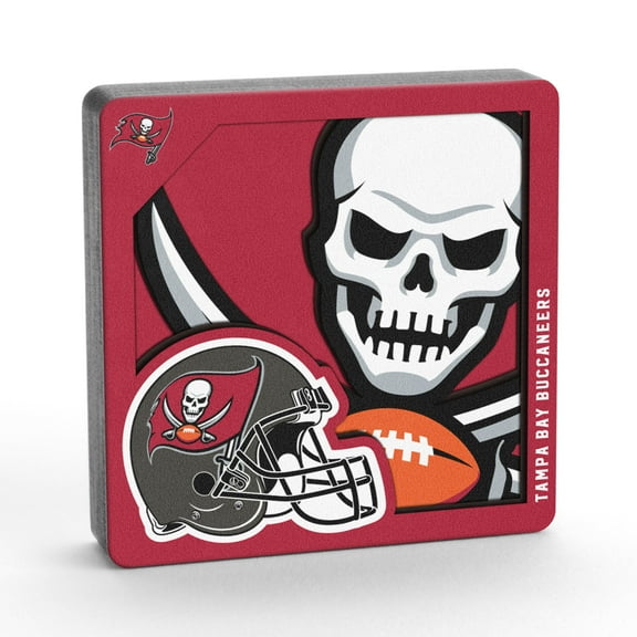 YouTheFan NFL Tampa Bay Buccaneers 3D Logo Series Magnet