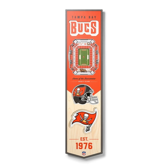 Tampa Bay Buccaneers 8'' x 32'' 3D StadiumView Banner