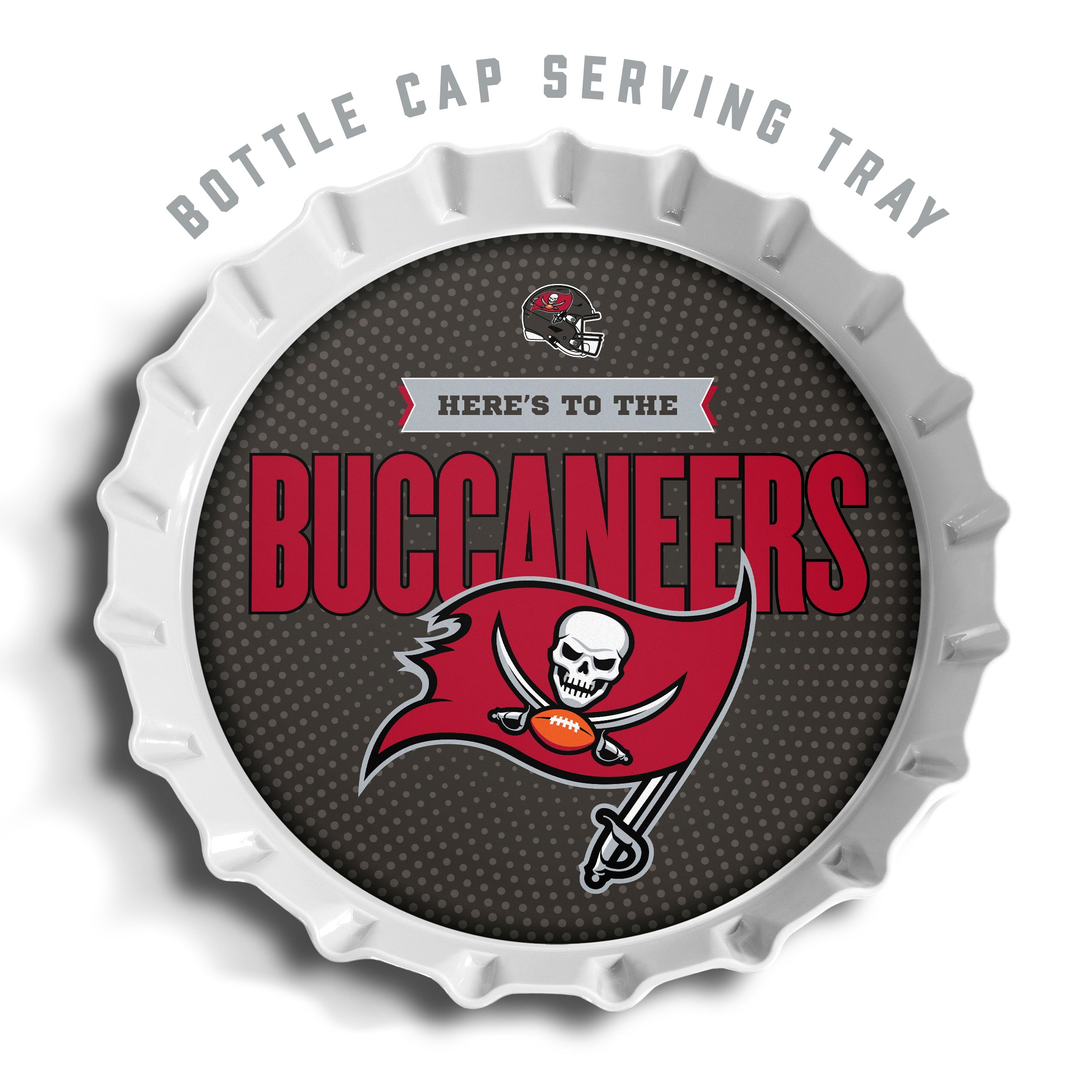 YouTheFan NFL Tampa Bay Buccaneers Bottle Cap Serving Tray