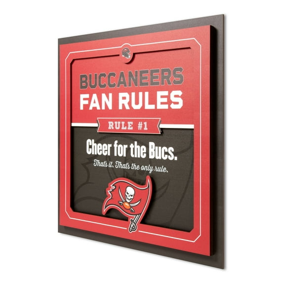 YouTheFan NFL Tampa Bay Buccaneers Fan Rules 3D Wall Art