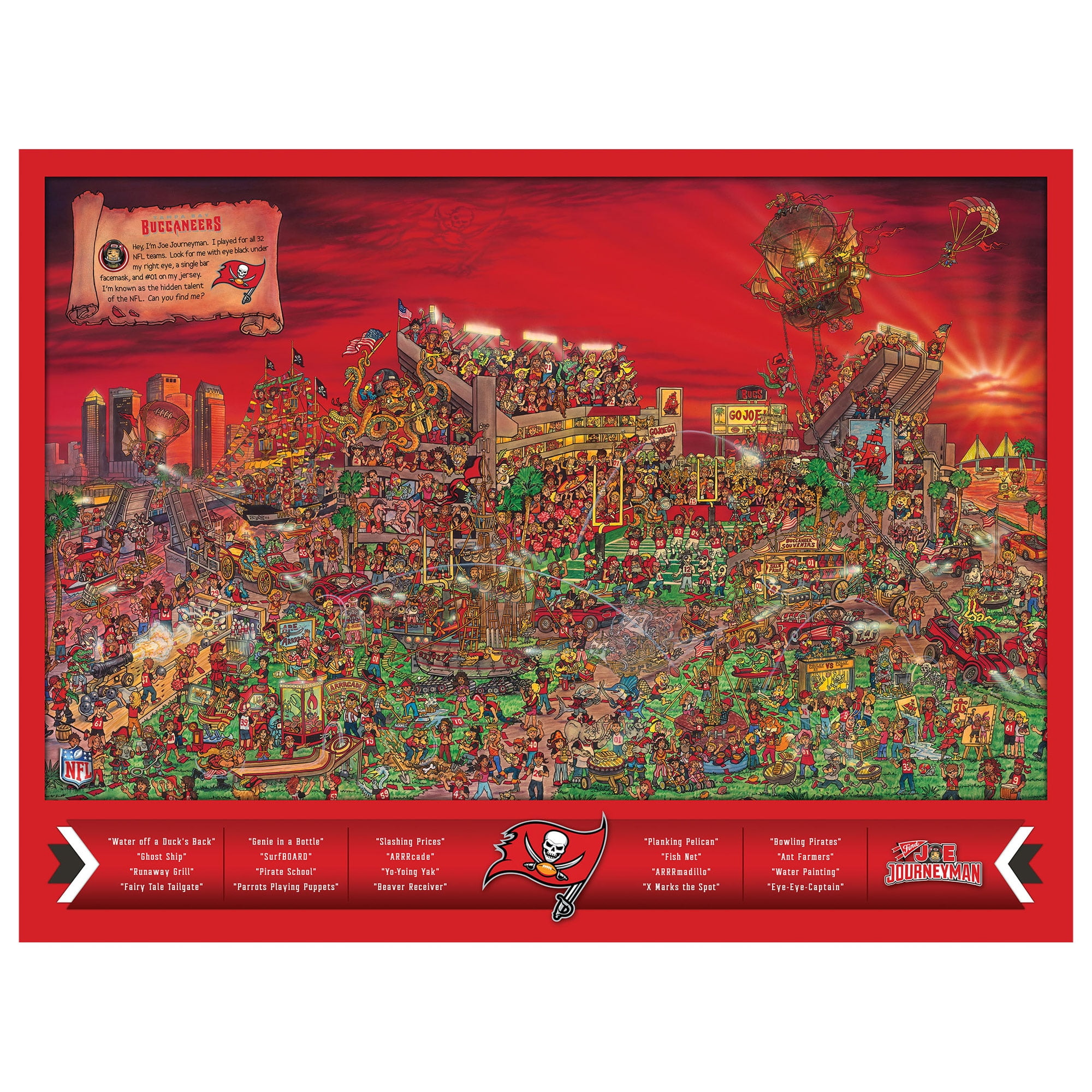 YouTheFan NFL Tampa Bay Buccaneers Joe Journeyman Puzzle - 500 PC