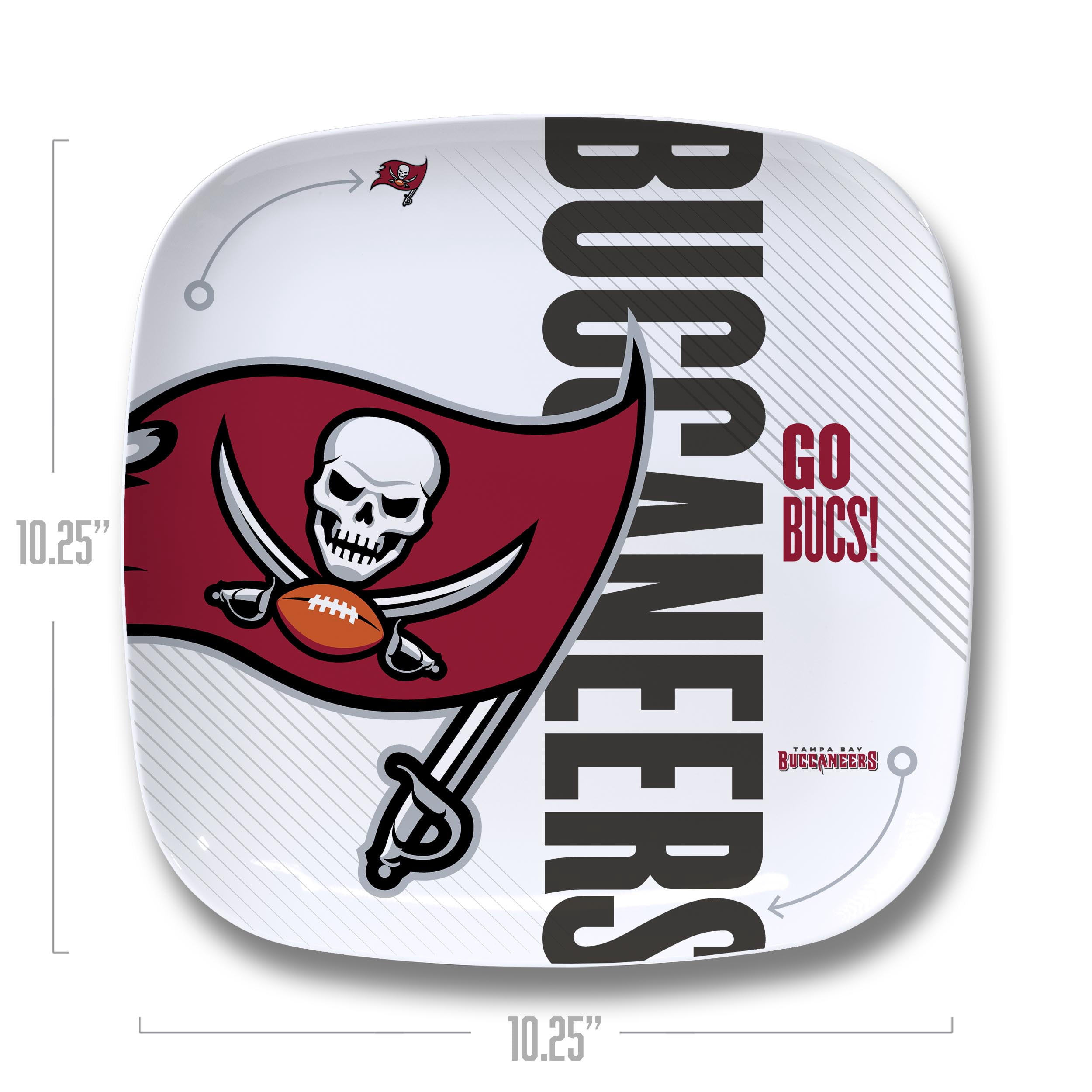 YouTheFan NFL Tampa Bay Buccaneers Large Party Plate