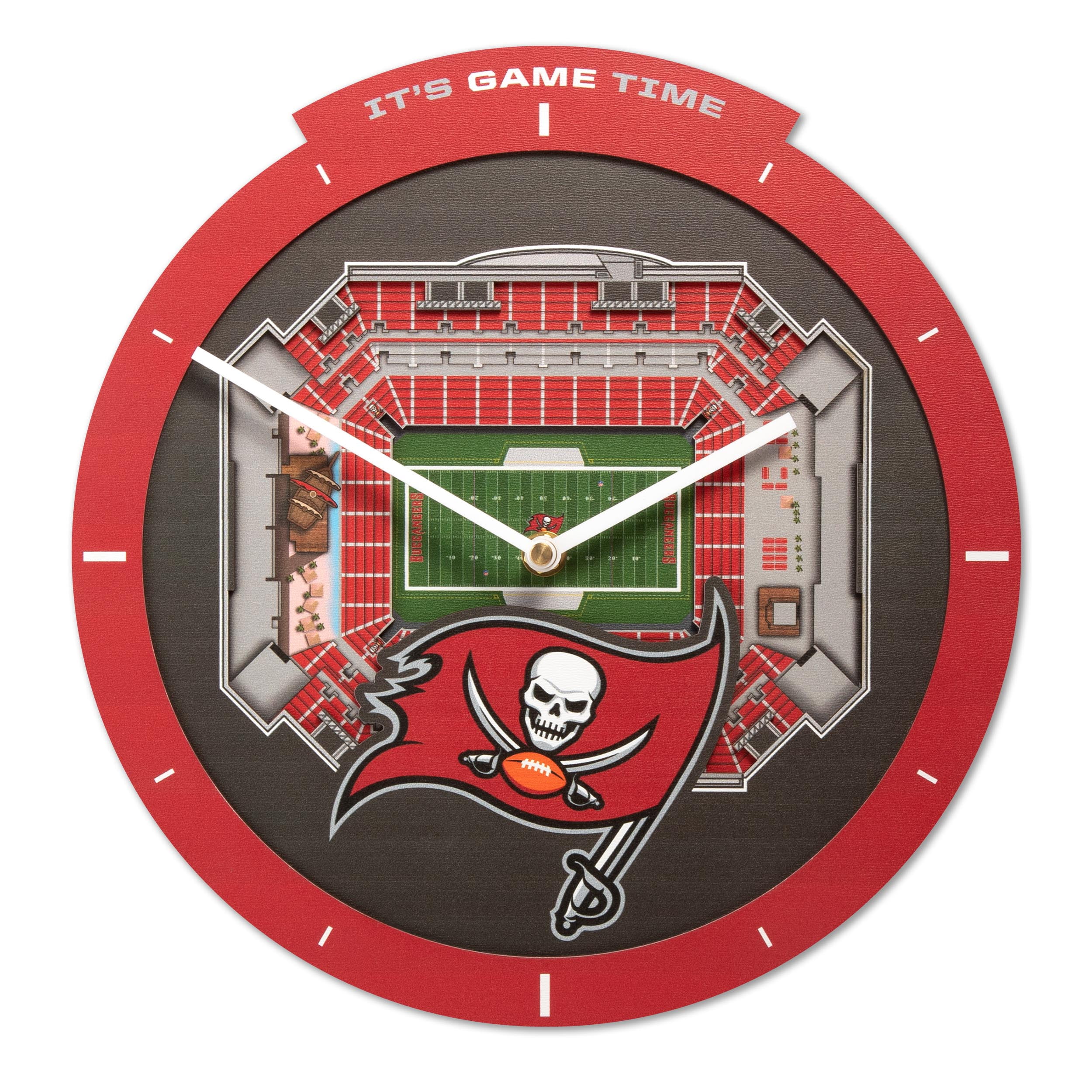 YouTheFan NFL Tampa Bay Buccaneers Stadiumview 3D Wall Clock