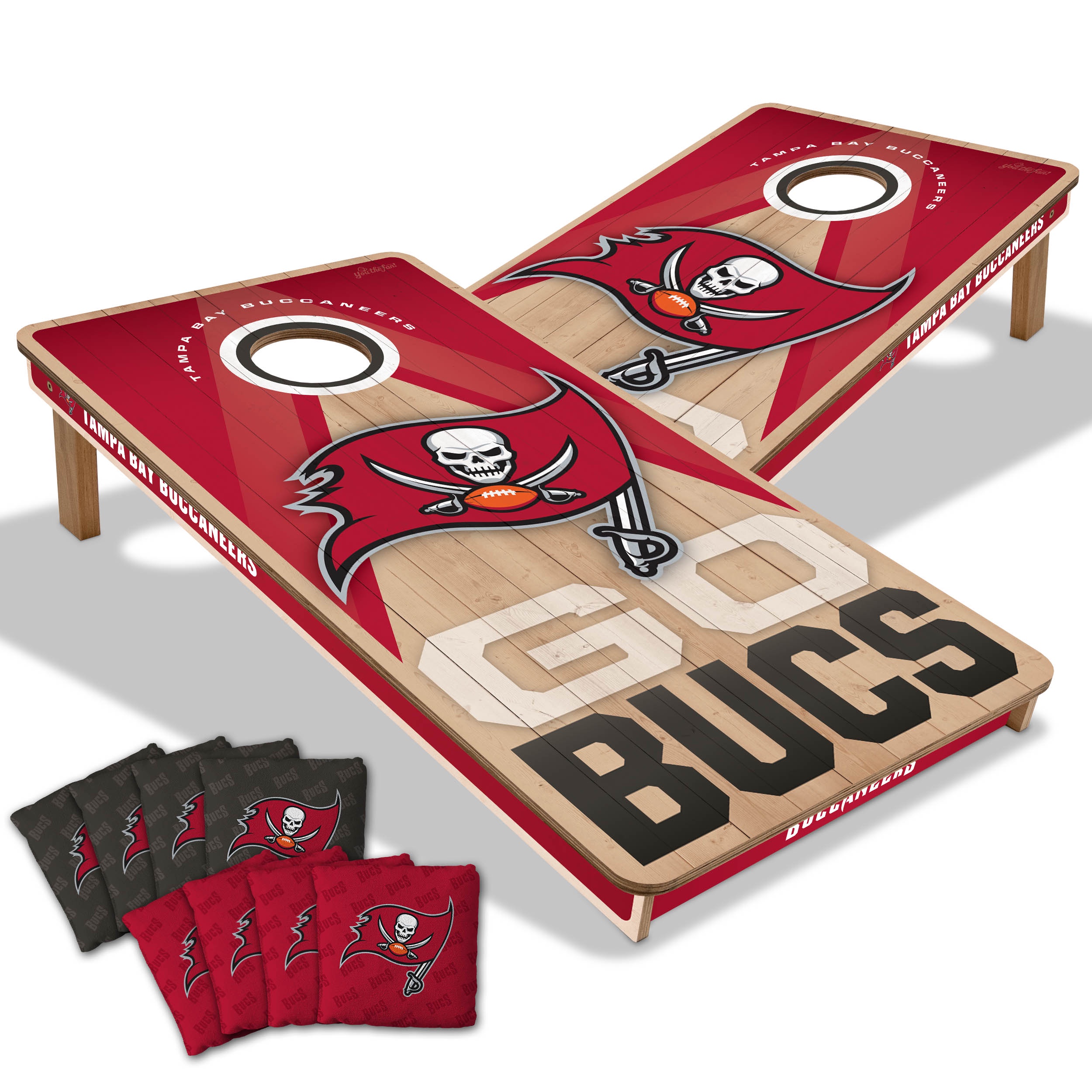 YouTheFan NFL Tampa Bay Buccaneers 2x4 Slogan Series Cornhole