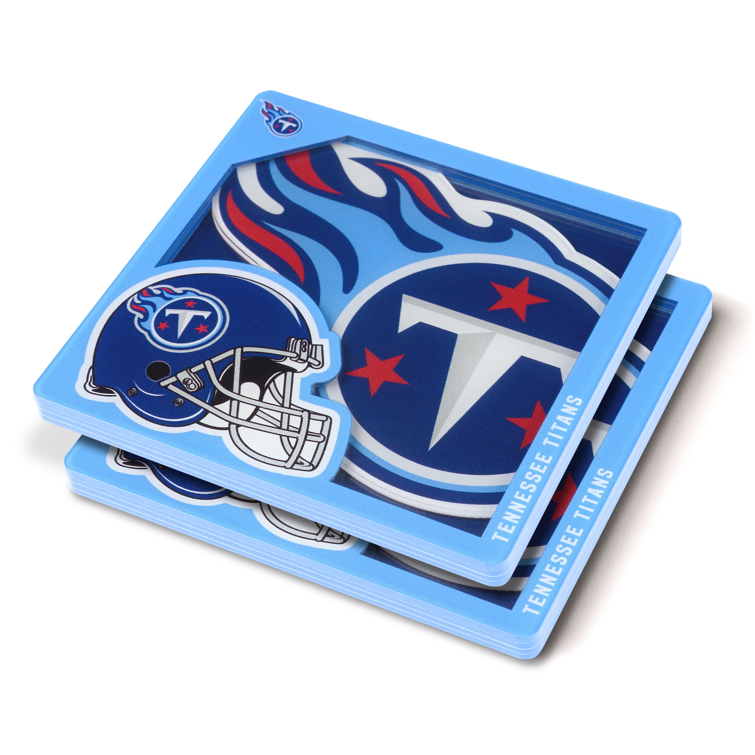 YouTheFan NFL Tennessee Titans 3D-LSC 3D Logo Series Coasters - Pack of 2