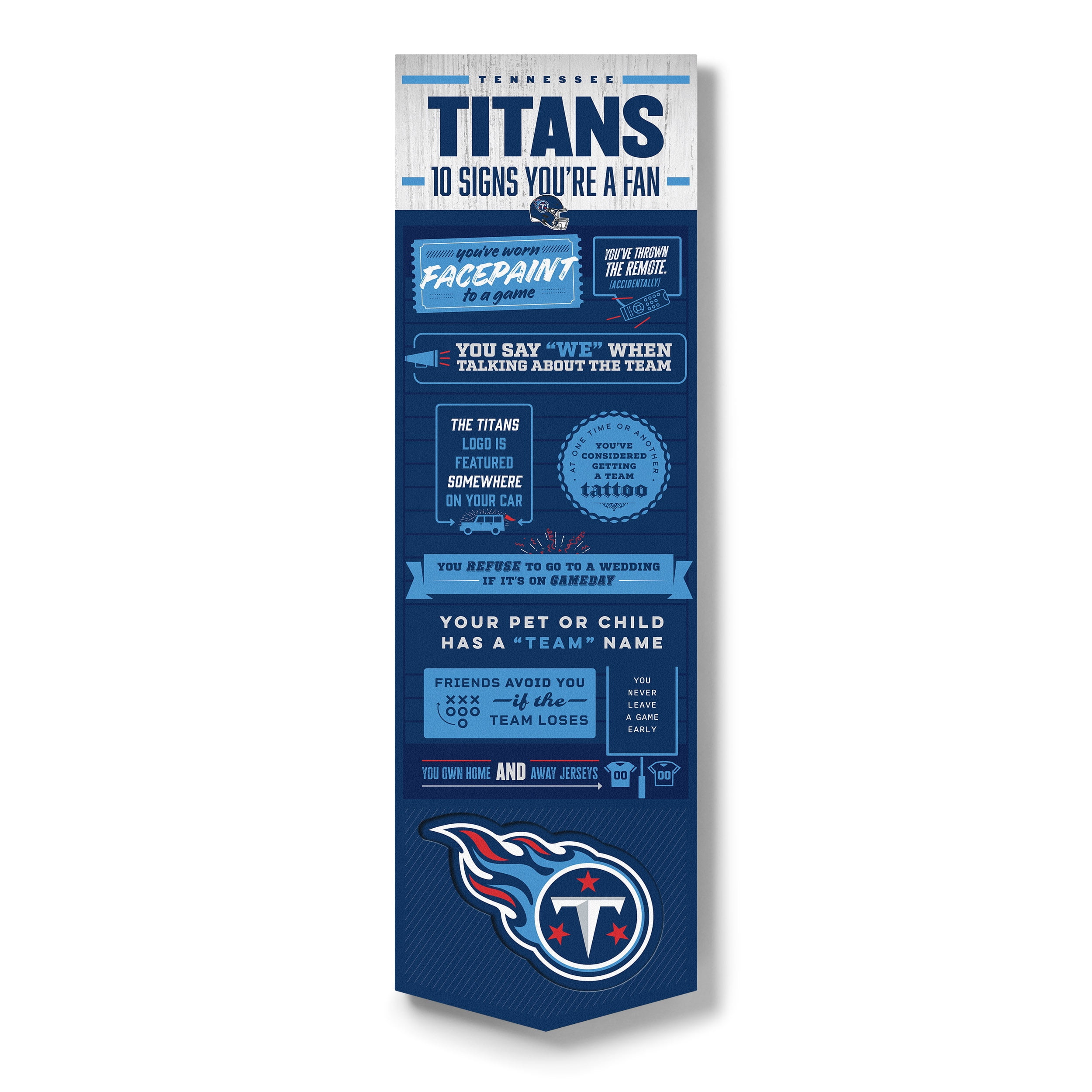 YouTheFan NFL Tennessee Titans 3D Top 10 Wall Art