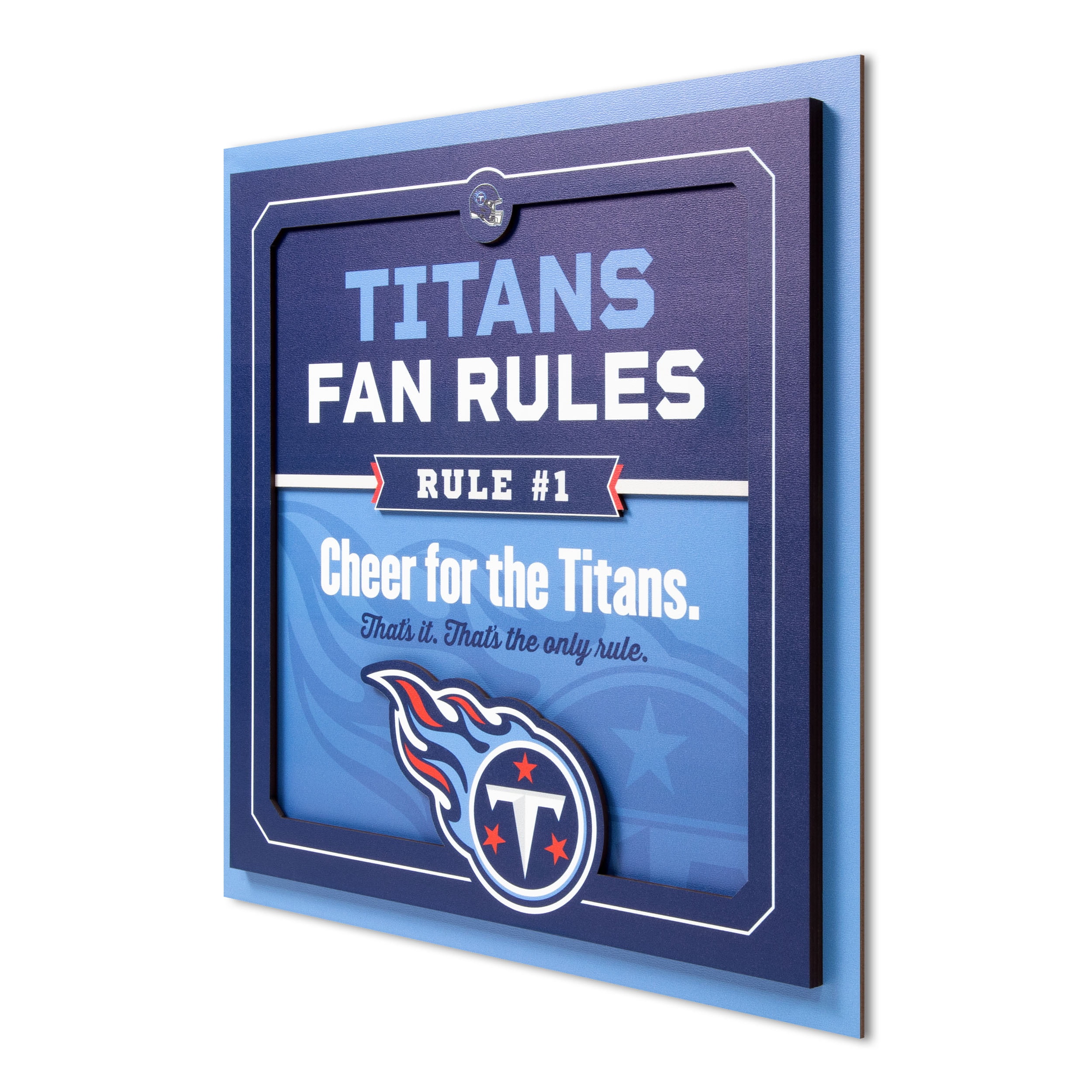 YouTheFan NFL Tennessee Titans Fan Rules 3D Wall Art