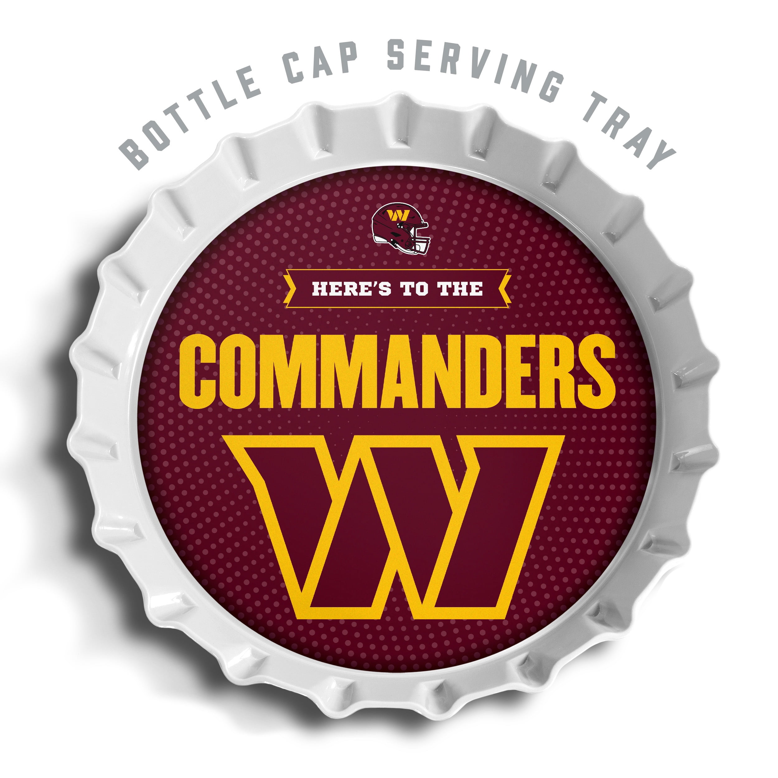 YouTheFan NFL Washington Commanders Bottle Cap Serving Tray