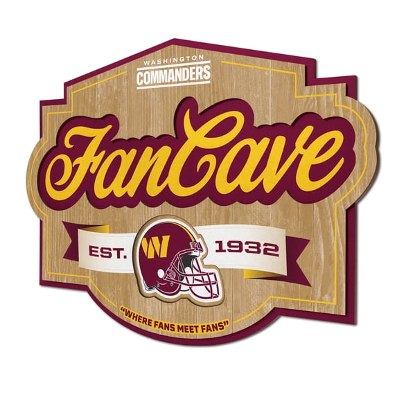 YouTheFan NFL Washington Commanders Fan Cave Sign