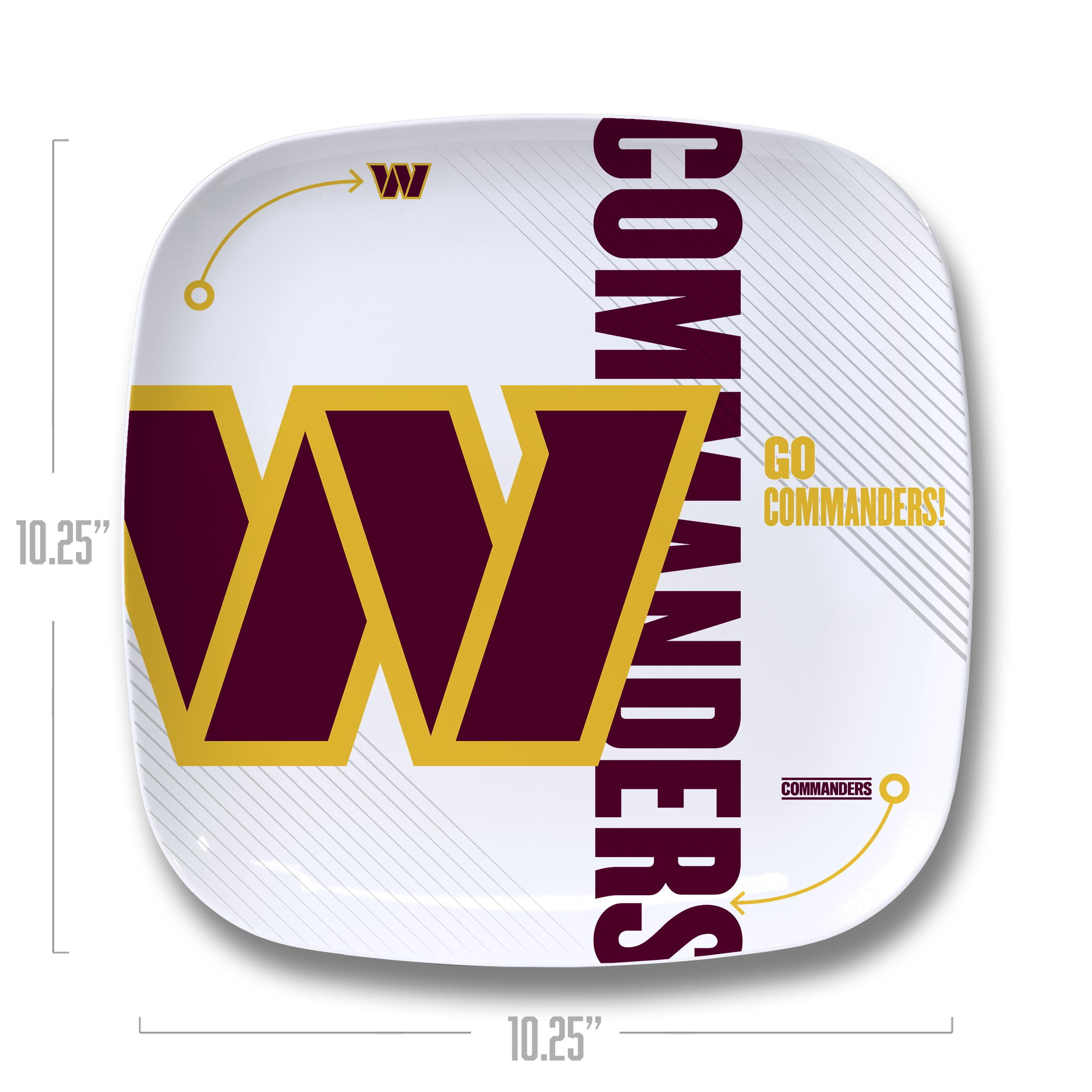 YouTheFan NFL Washington Commanders Large Party Plate