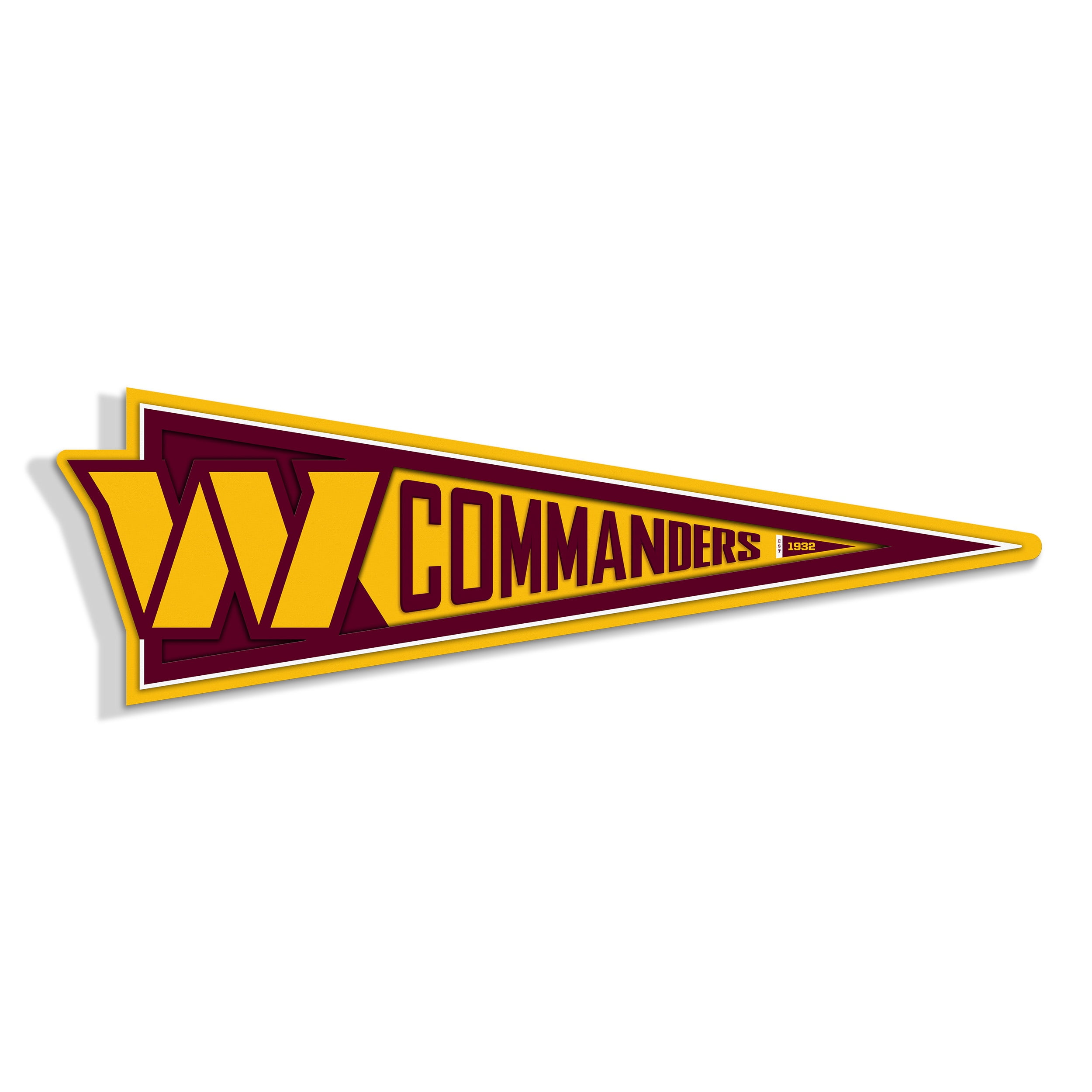 YouTheFan NFL Washington Commanders Pennant Sign