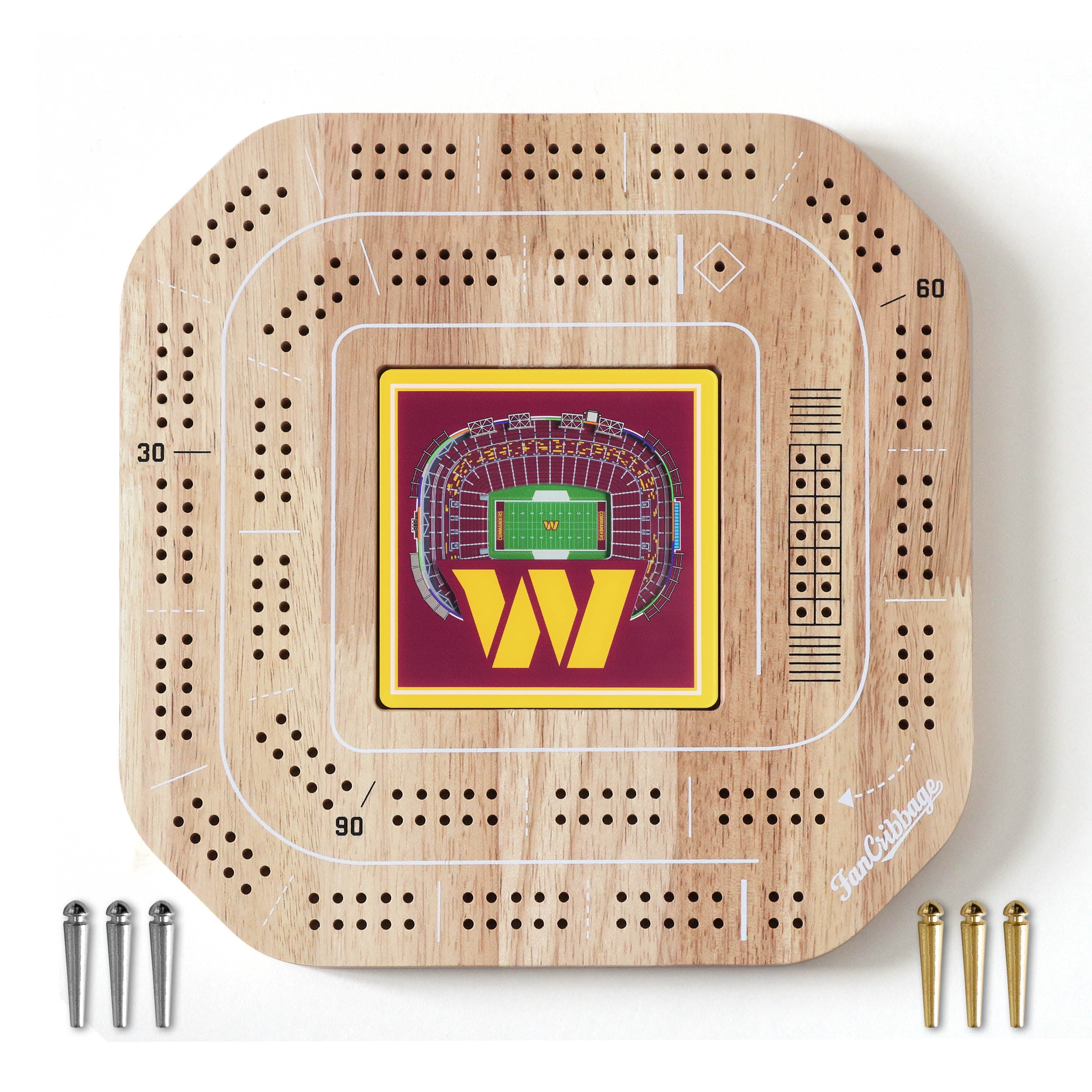 YouTheFan NFL Washington Commanders Stadiumview Cribbage