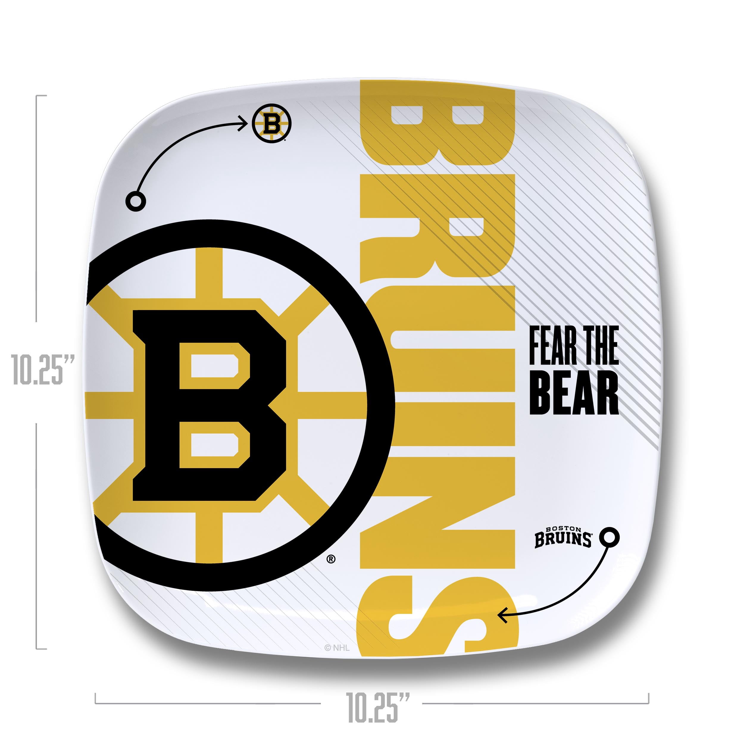 YouTheFan NHL Boston Bruins Large Party Plate