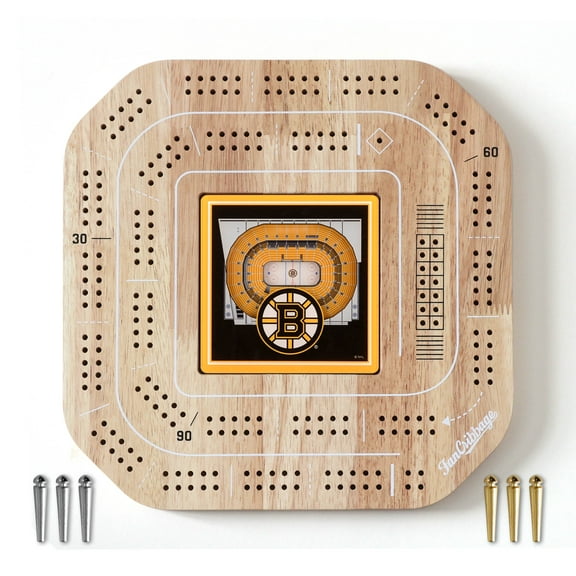YouTheFan NHL Boston Bruins Stadiumview Cribbage