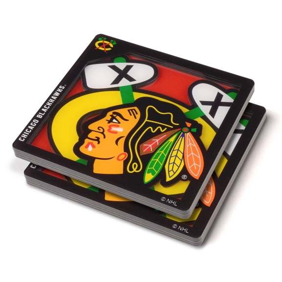 YouTheFan NHL Chicago Blackhawks 3D-LSC 3D Logo Series Coasters - Pack of 2