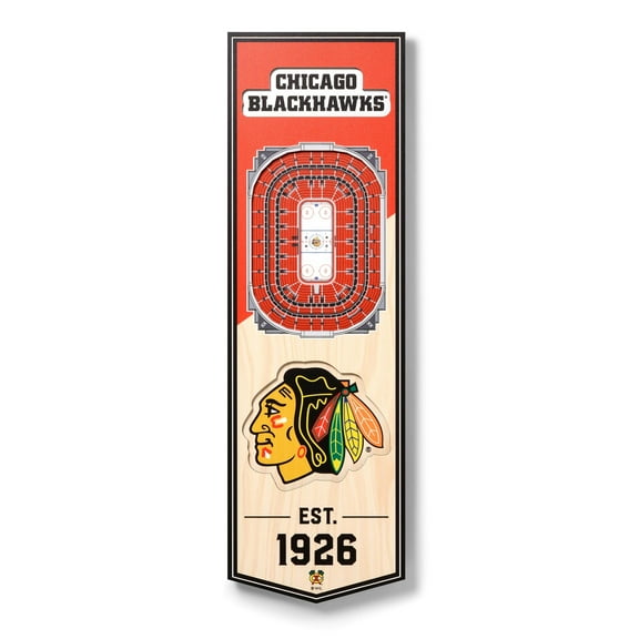 YouTheFan NHL Chicago Blackhawks 3D Stadium Banner 6x19