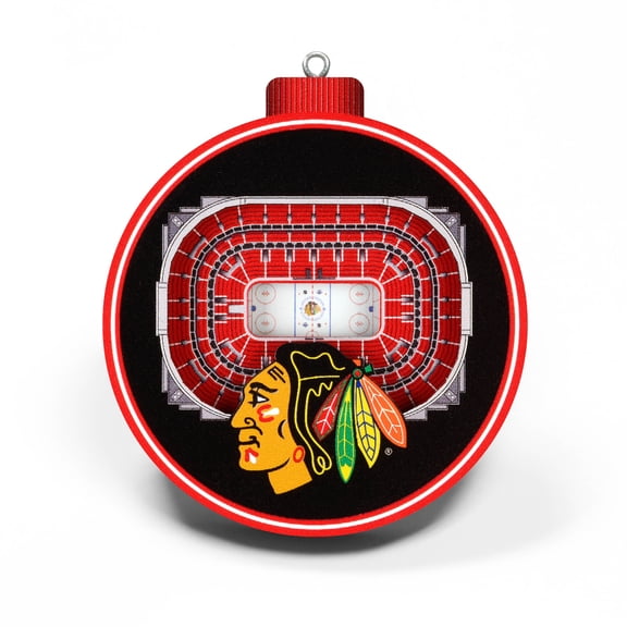 YouTheFan NHL Chicago Blackhawks 3D StadiumView Ornament